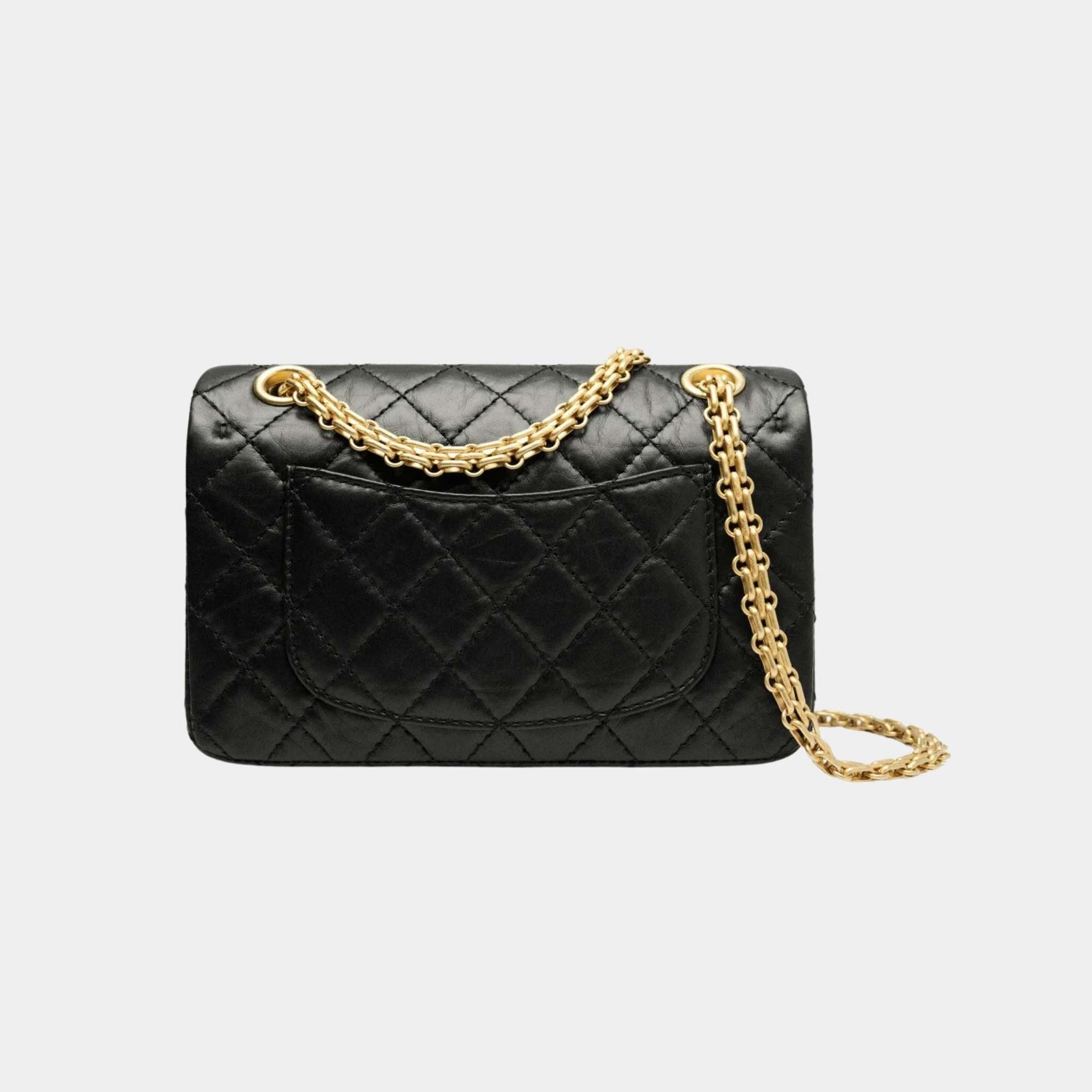 Mini 2.55 Handbag Aged Calfskin Gold Tone Metal Black Chanel оригінал – Купити в Україні – детальний вид