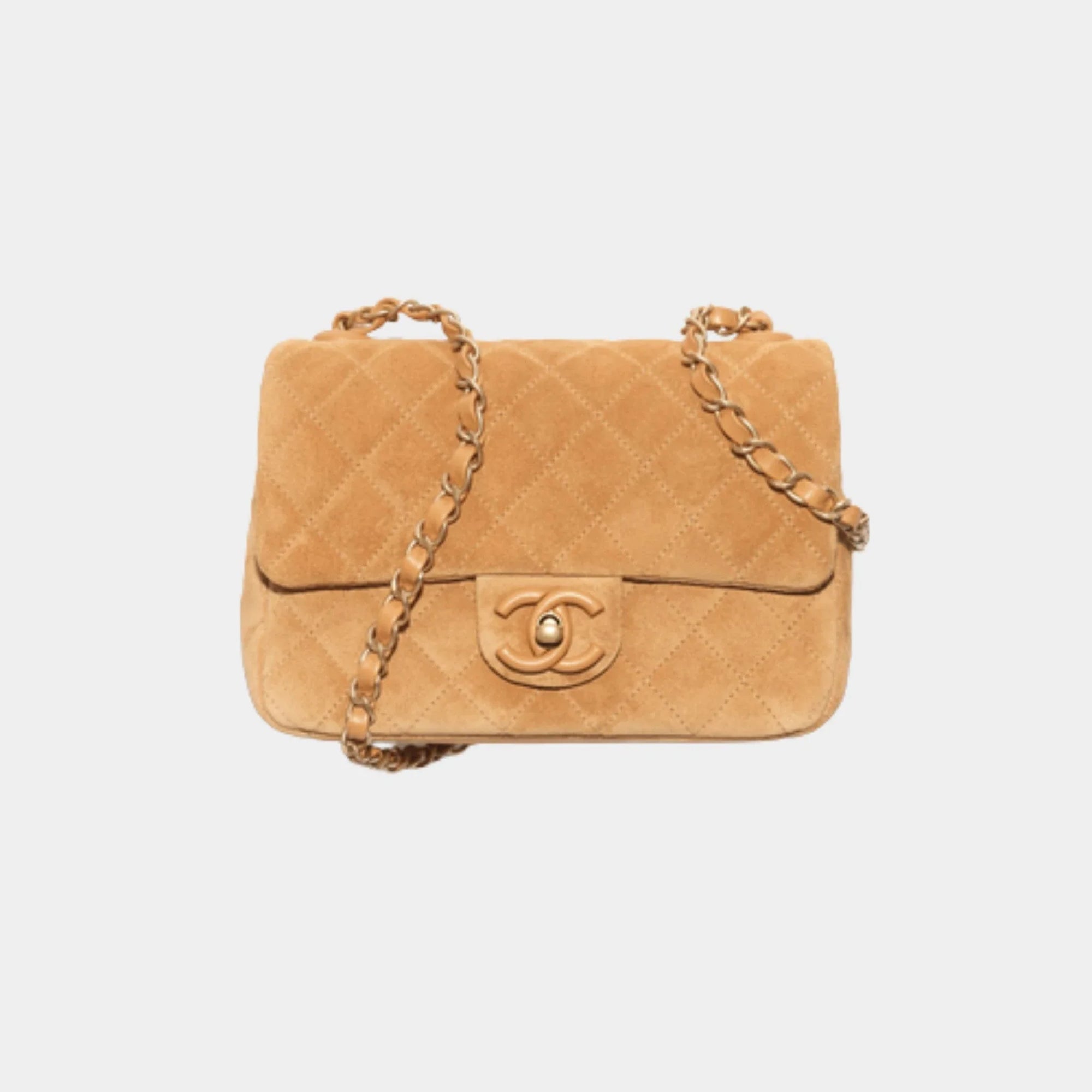 Оригінальна Mini Flap Bag In Suede&lambskin Chanel – боковий вид