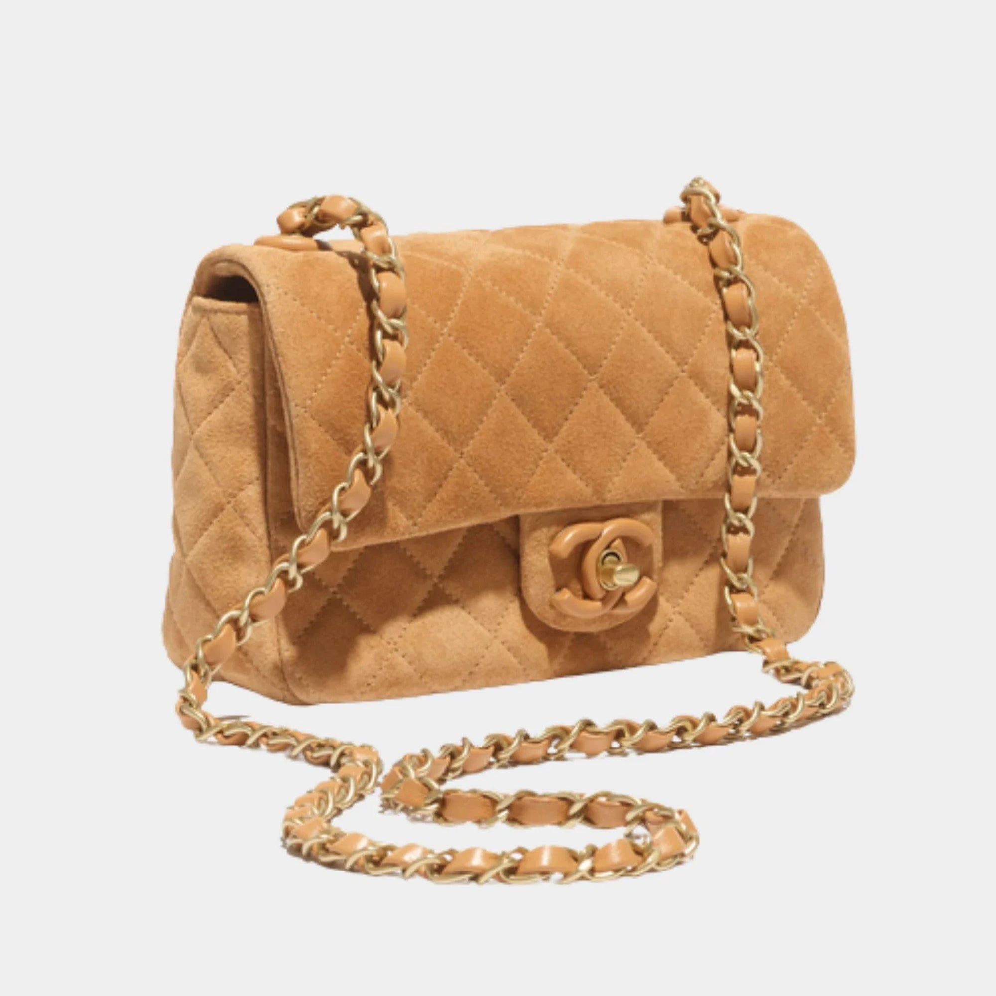 Оригінальна Mini Flap Bag In Suede&lambskin Chanel – вид ззаду