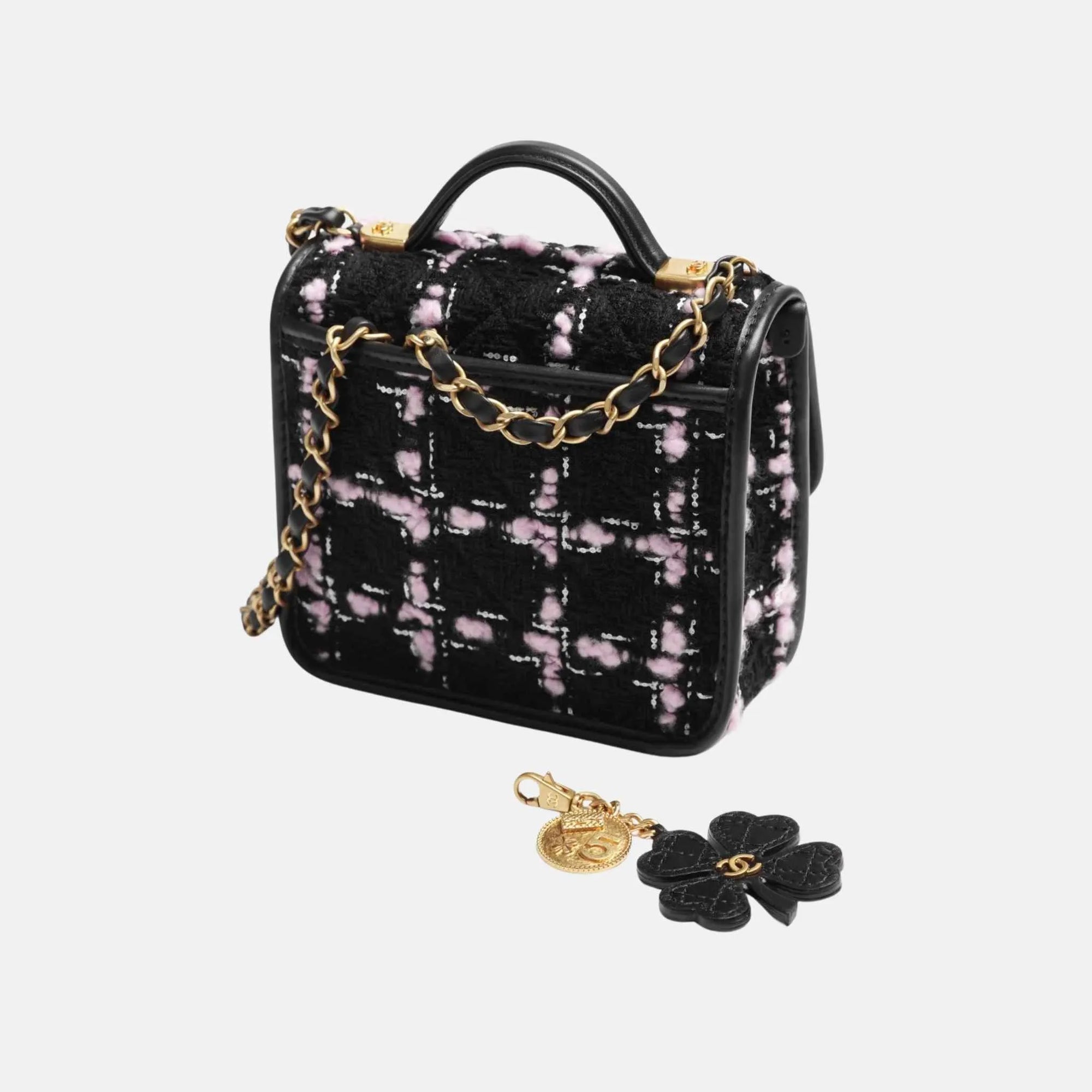 Mini Flap Bag With Handle In Wool Tweed And Calfskin Chanel оригінал – Купити в Україні – детальний вид