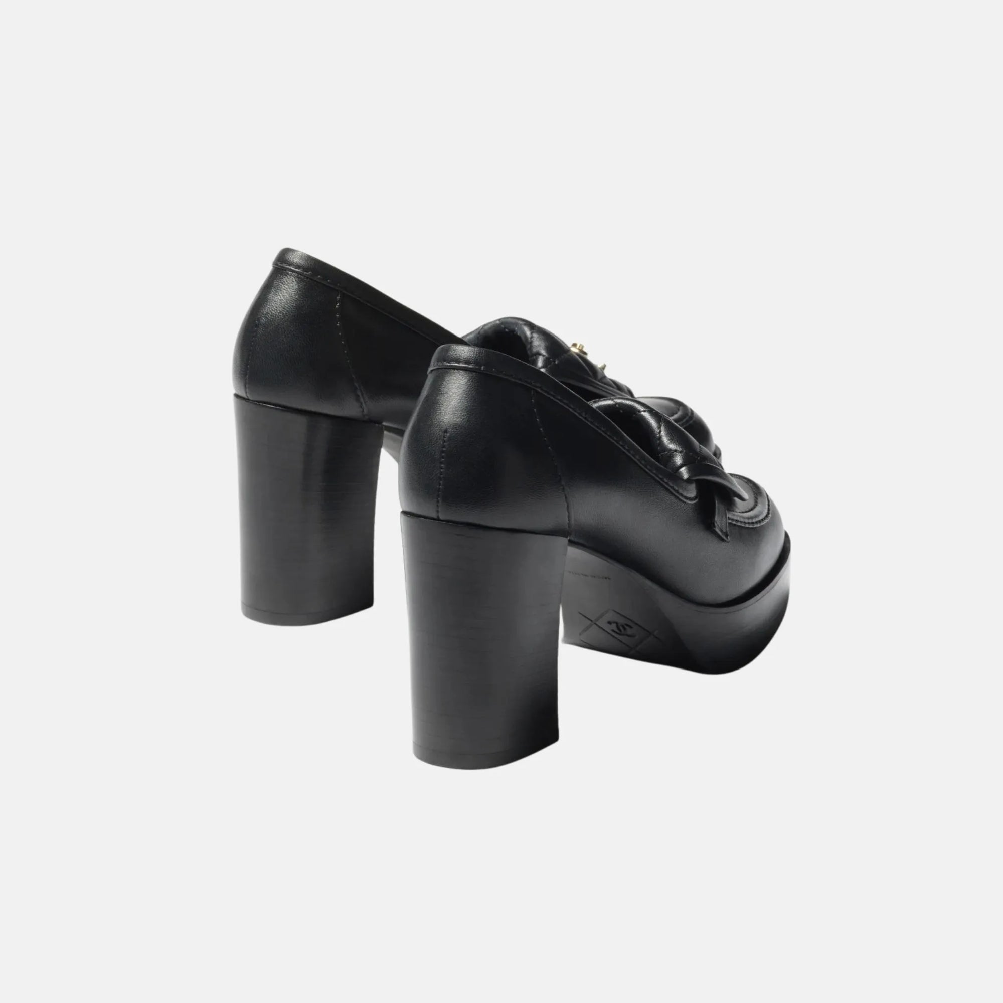 Moccasins In Black Lambskin Chanel оригінал – Купити в Україні – вид ззаду