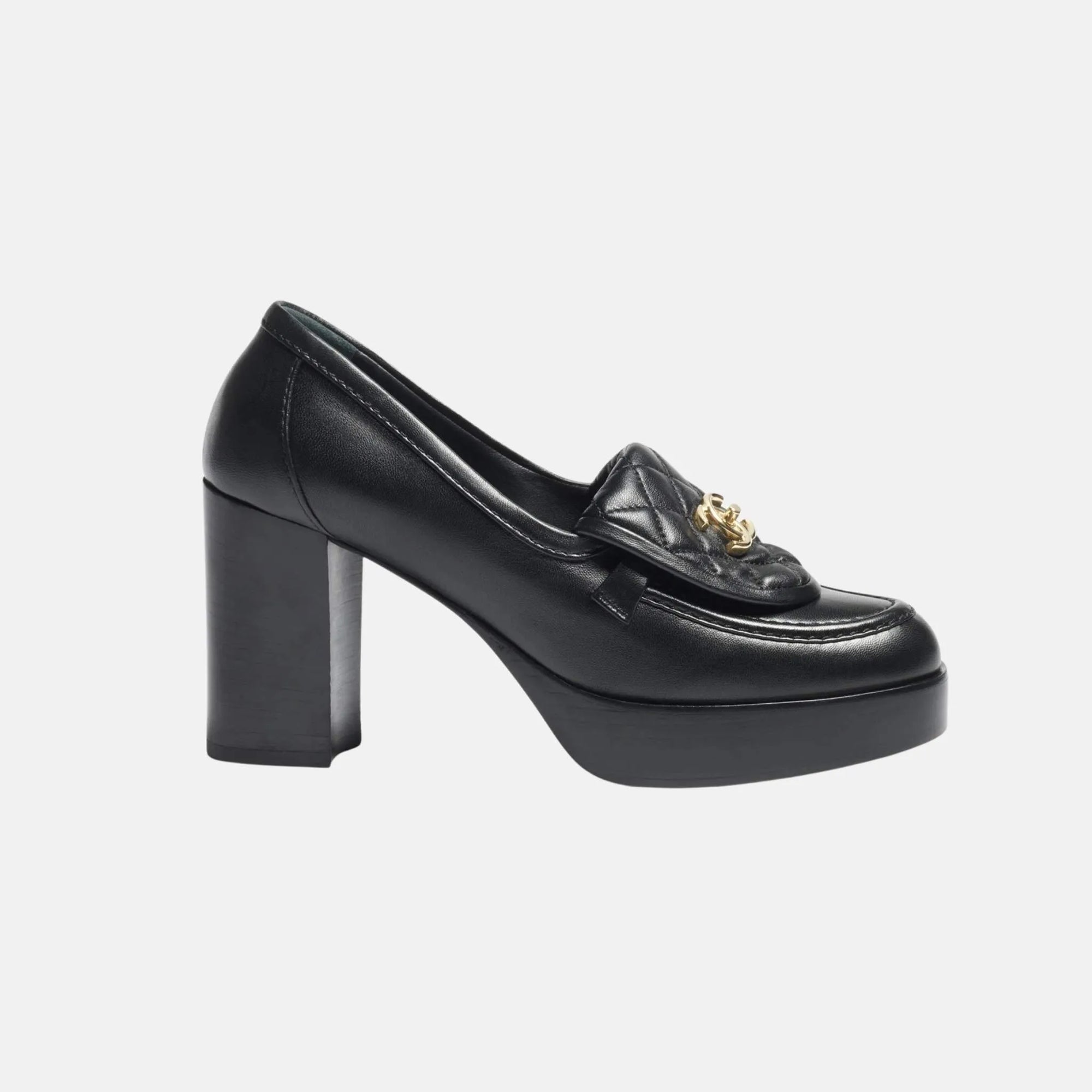 Moccasins In Black Lambskin Chanel оригінал – Купити в Україні – боковий вид