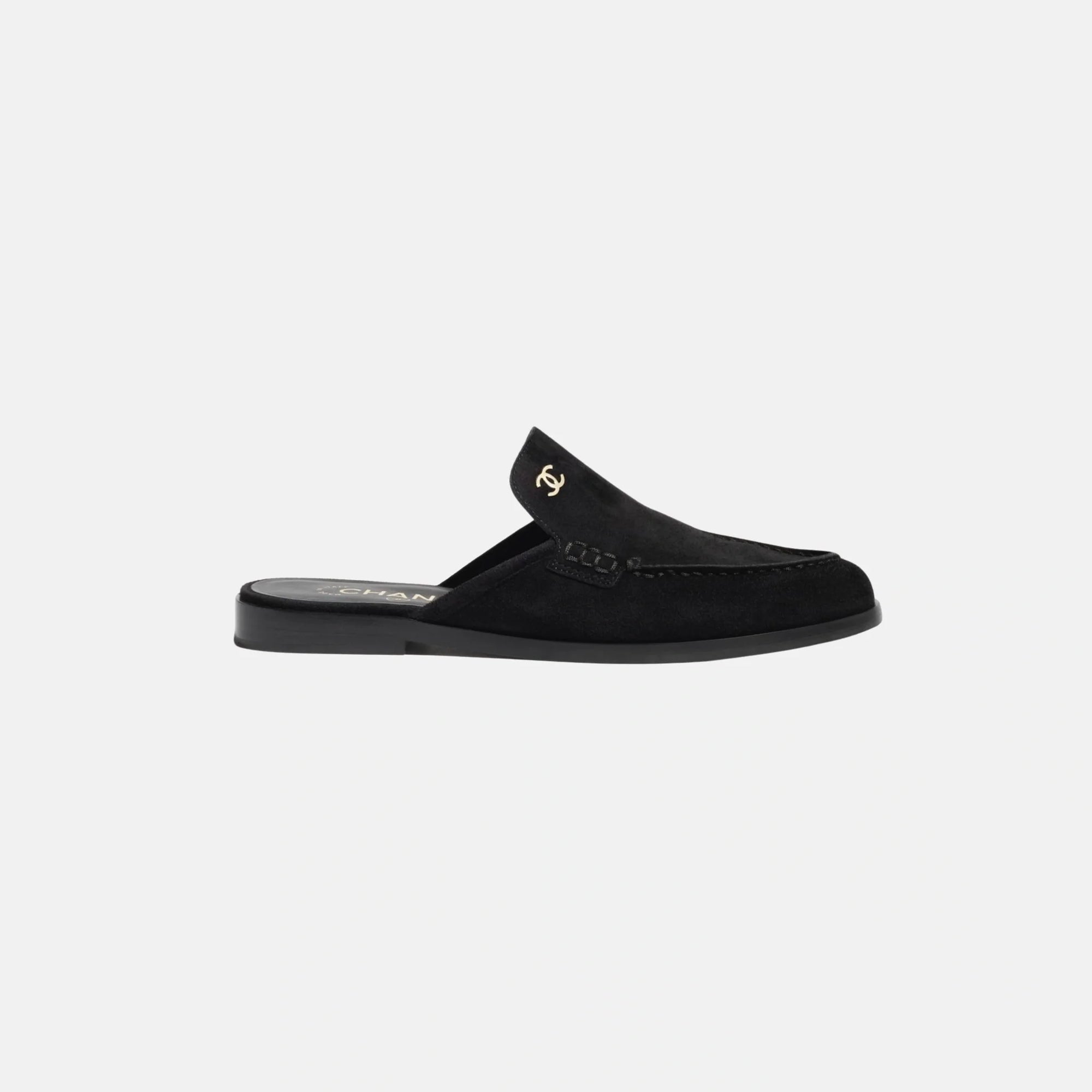 Mules In Black Calfskin Chanel оригінал – Купити в Україні – боковий вид
