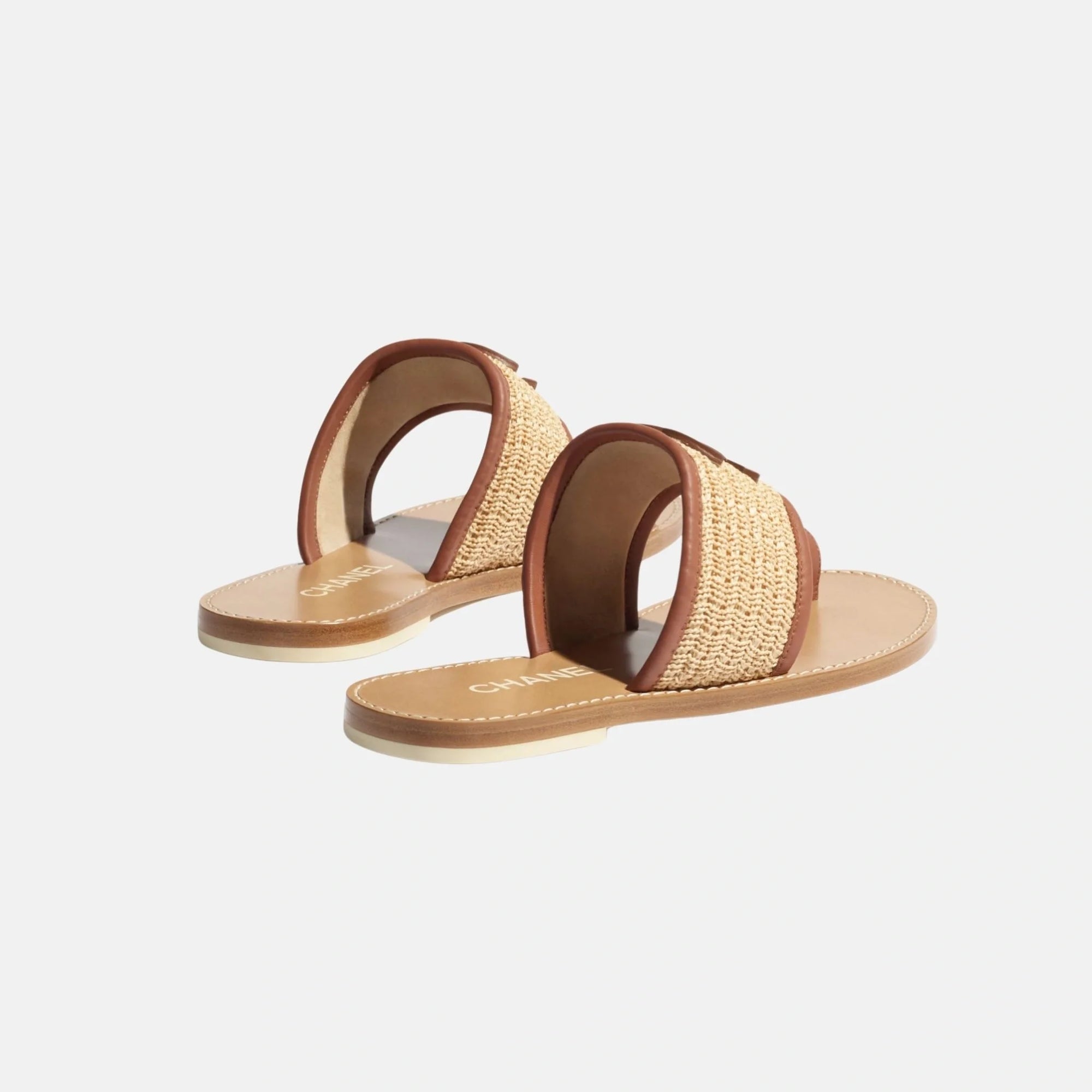 Mules In Raffia And Lambskin Chanel – Гарантія оригінальності – детальний вид