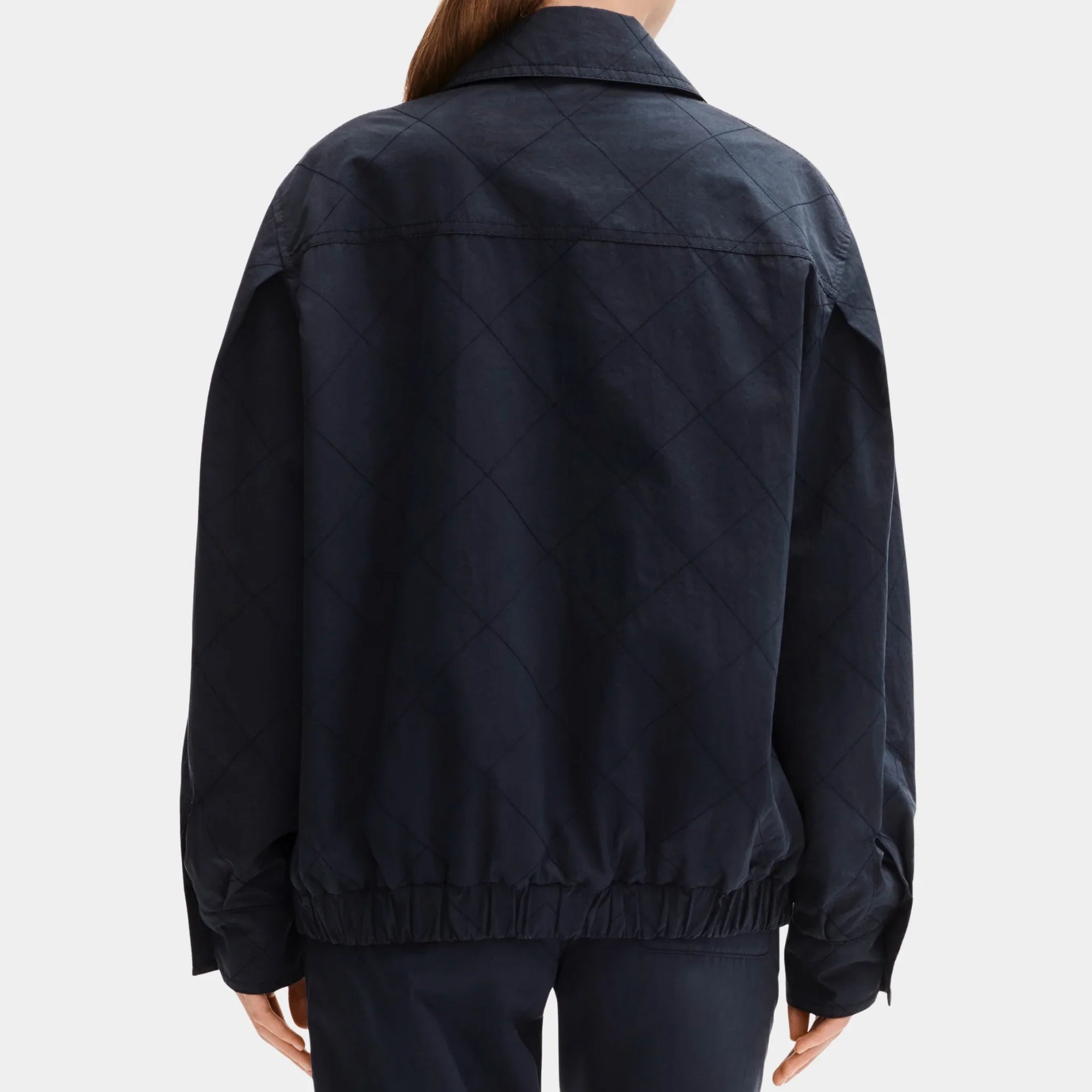 Navy Blue Jacket In Cotton Chanel – Гарантія оригінальності – вид ззаду