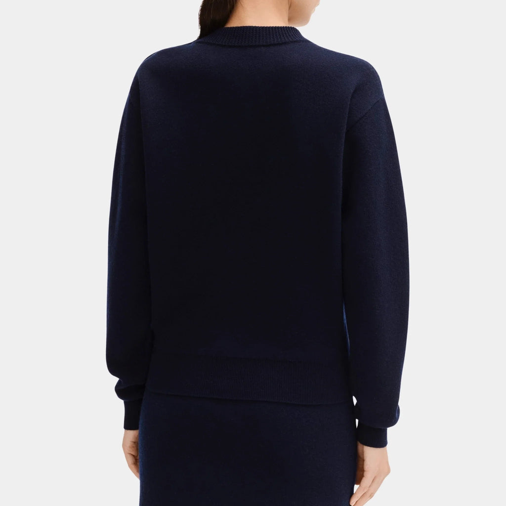 Оригінальна Navy Blue Sweater In Cashmere And Cotton Chanel – вид ззаду