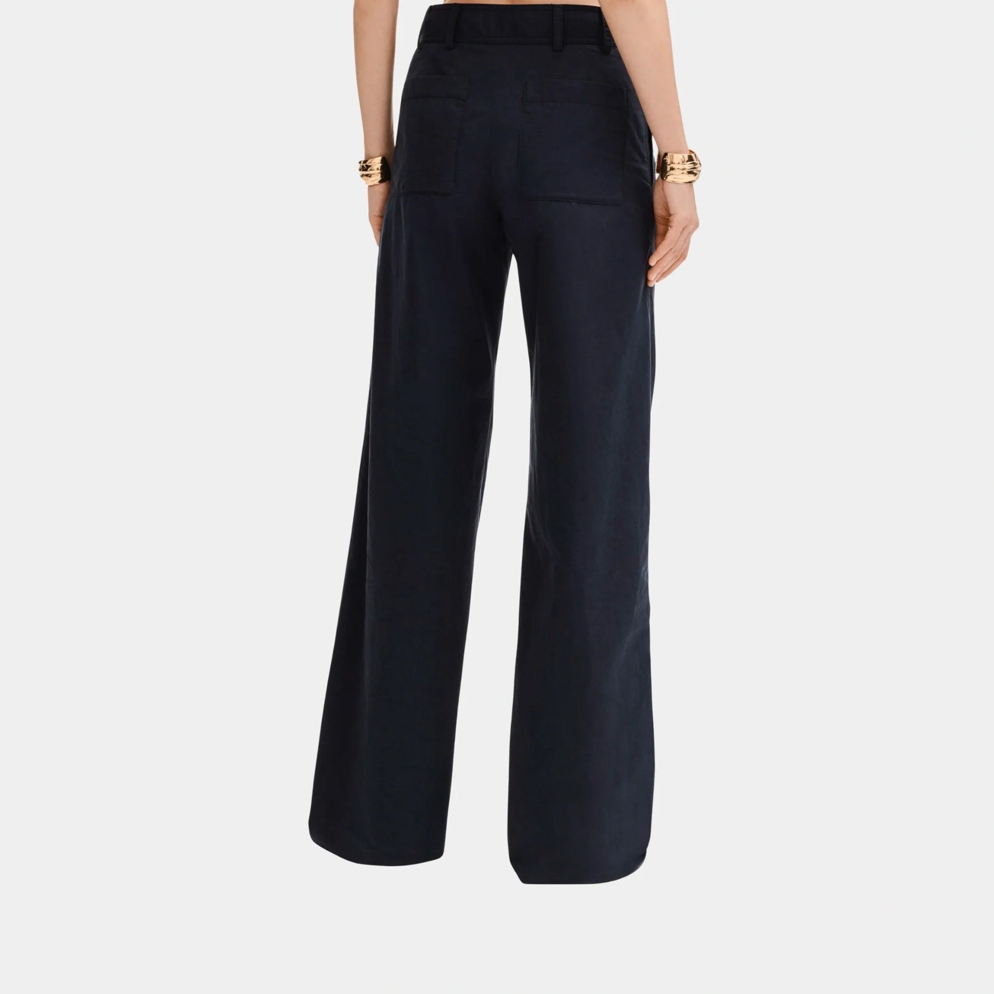 Navy Blue Trousers In Cotton Chanel – Гарантія оригінальності – вид ззаду