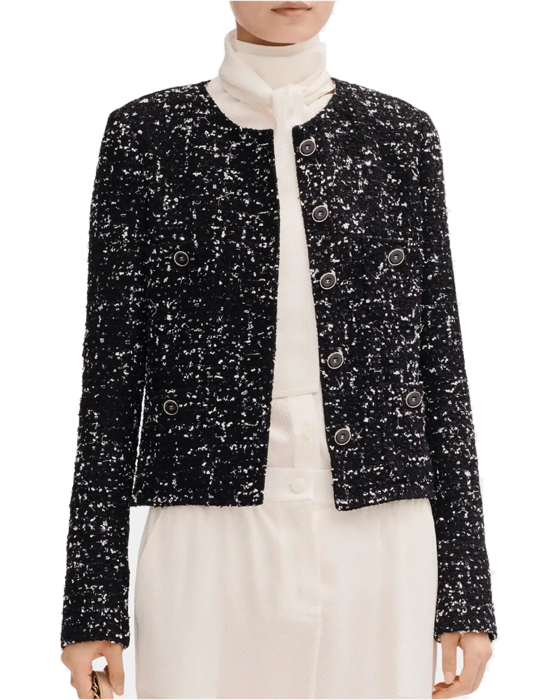 Оригінальна Jacket In Black And White Tweed Chanel