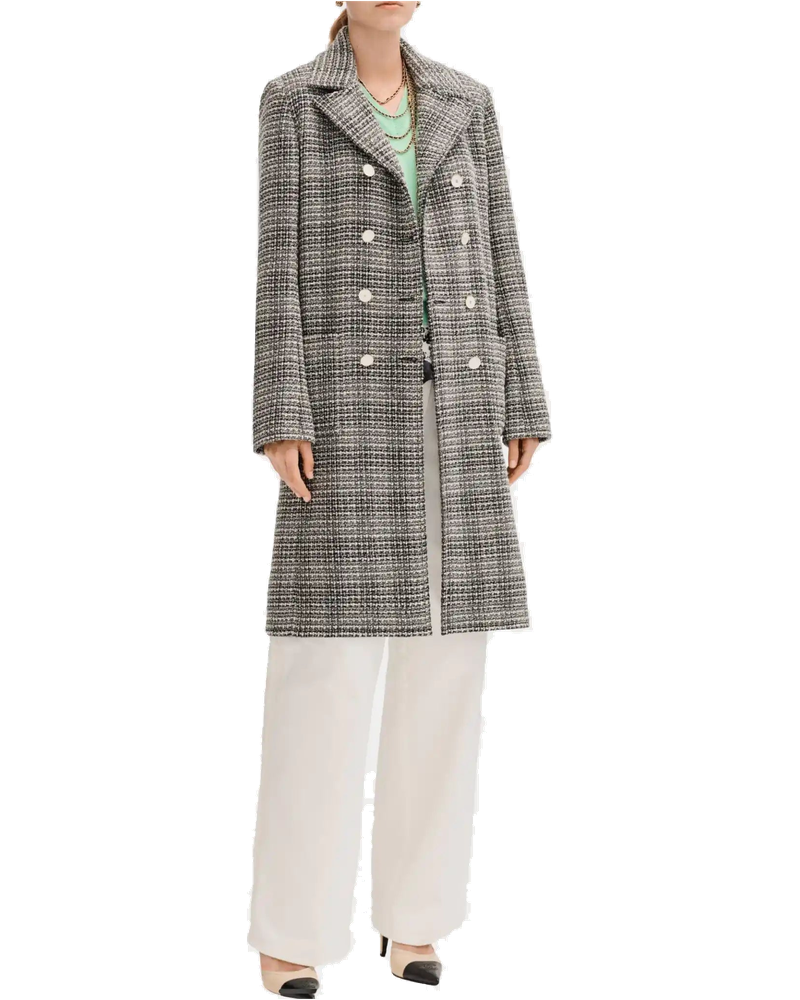 Coat In White And Black Wool Tweed Chanel оригінал – Купити в Україні