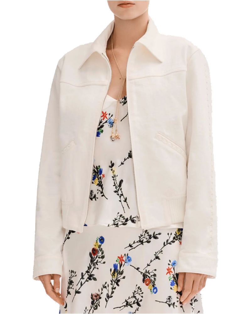 White Jacket In Embroidered Denim Chanel – Гарантія оригінальності