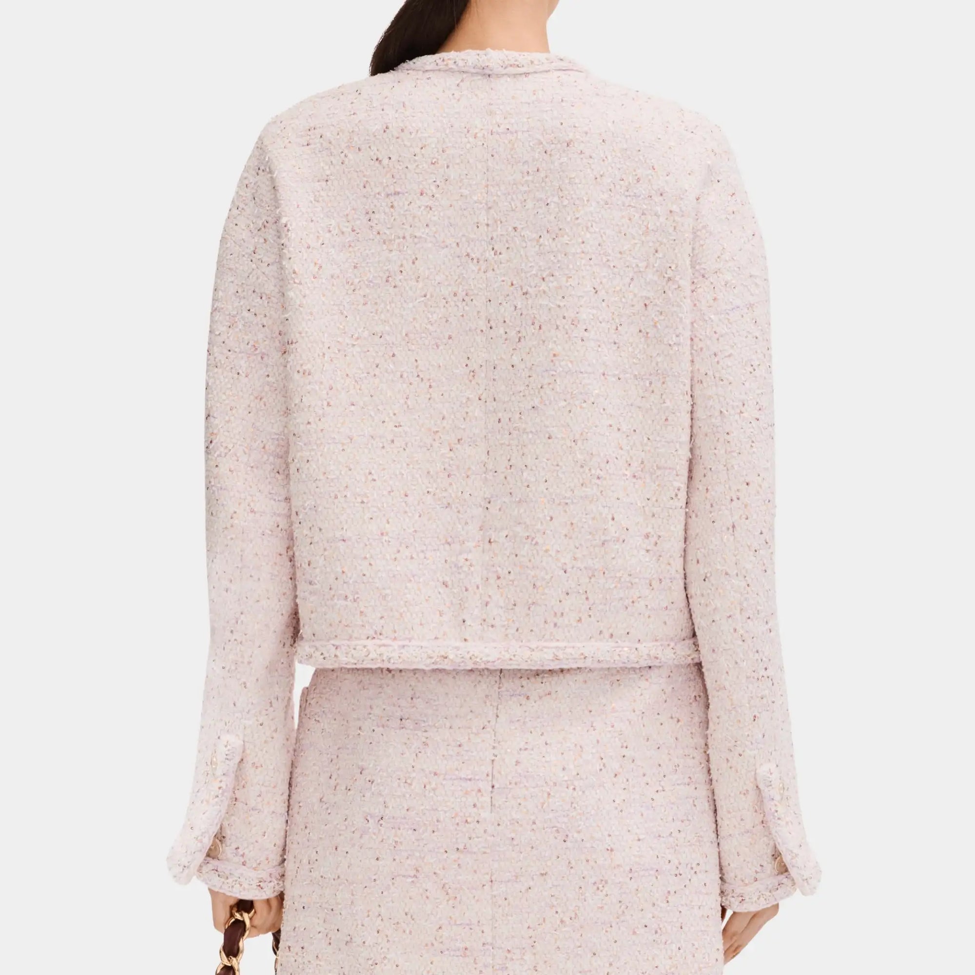 Pink Jacket In Tweed Chanel оригінал – Купити в Україні – вид ззаду