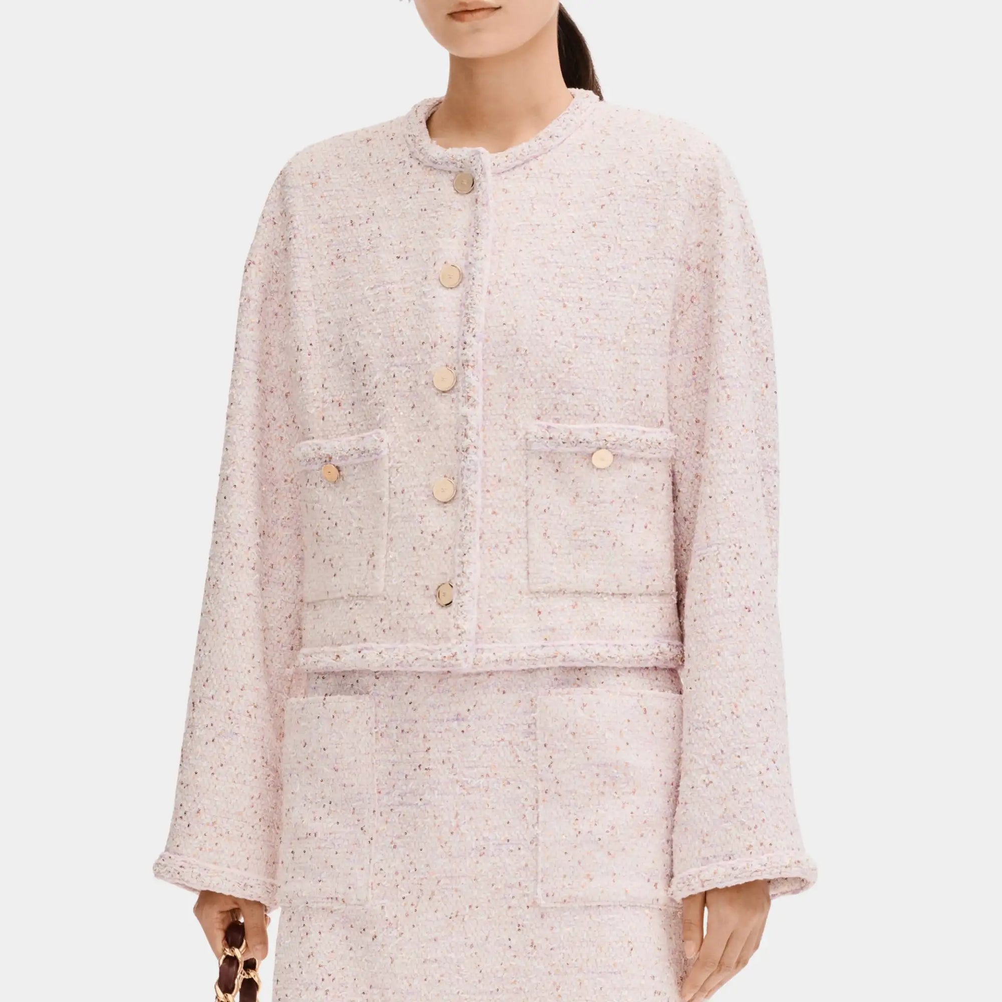Pink Jacket In Tweed Chanel оригінал – Купити в Україні – боковий вид