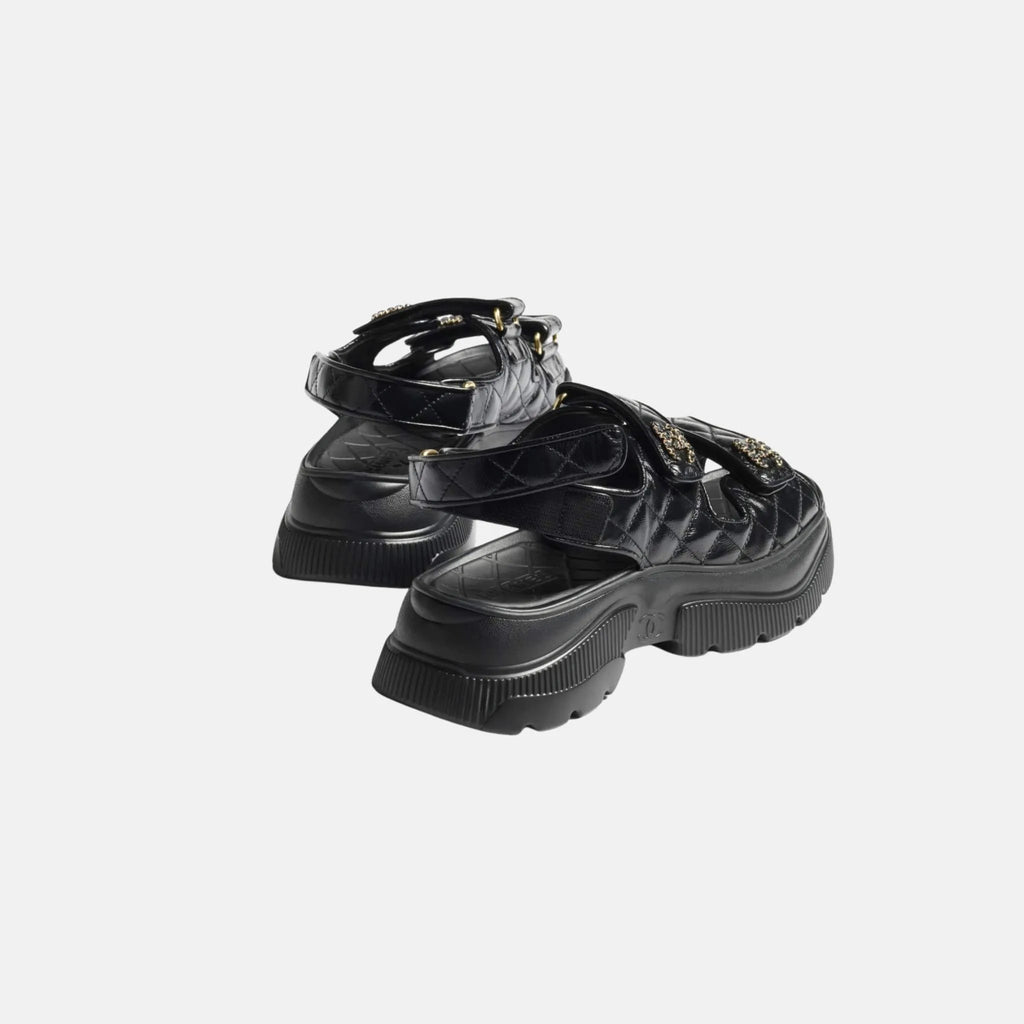 Sandals In Shiny Calfskin Chanel оригінал – Купити в Україні – вид ззаду