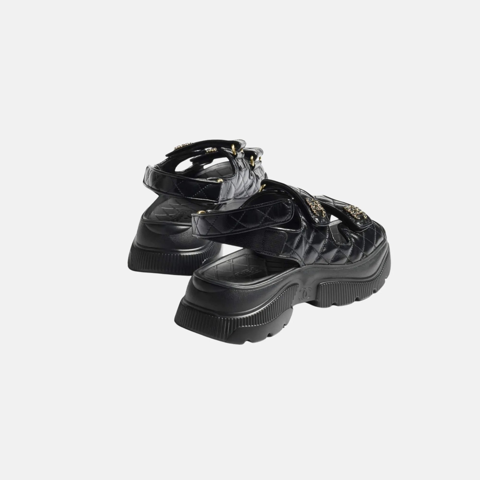 Sandals In Shiny Calfskin Chanel оригінал – Купити в Україні – вид ззаду