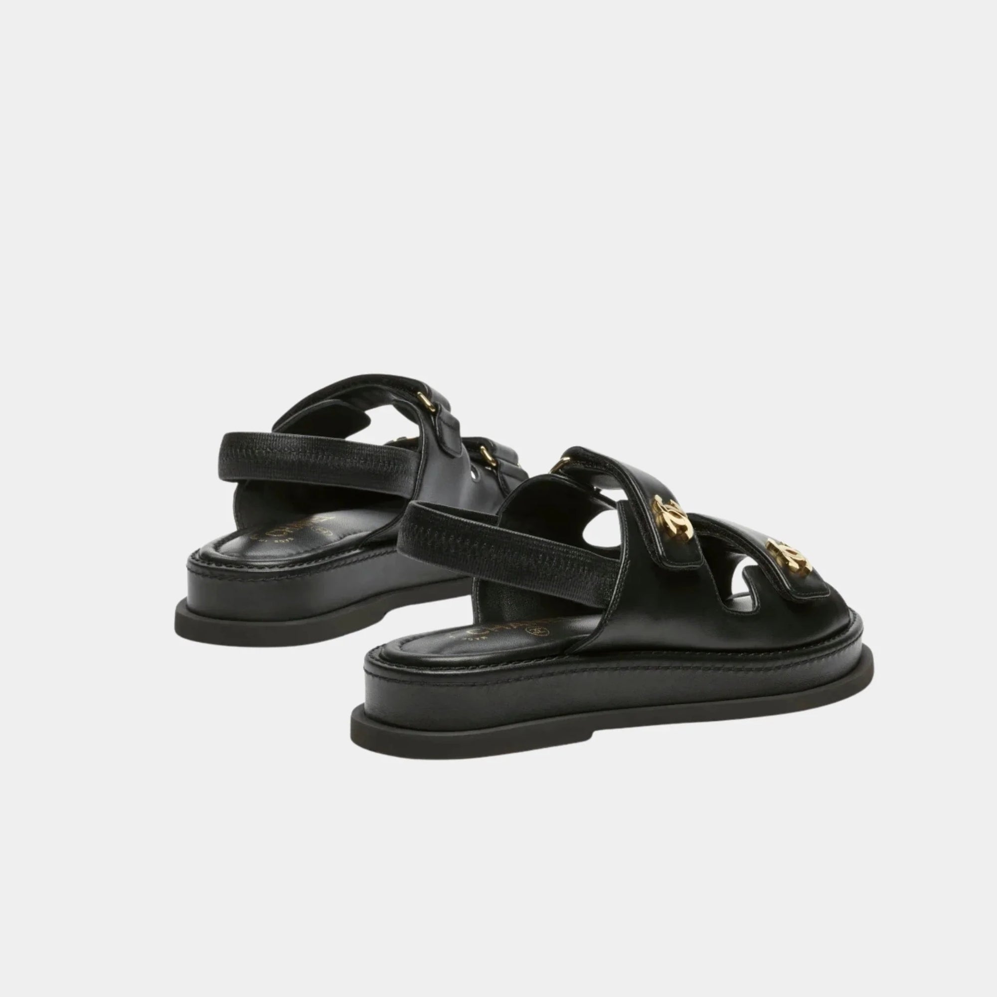 Sandals In Lambskin Black Chanel оригінал – Купити в Україні – вид ззаду