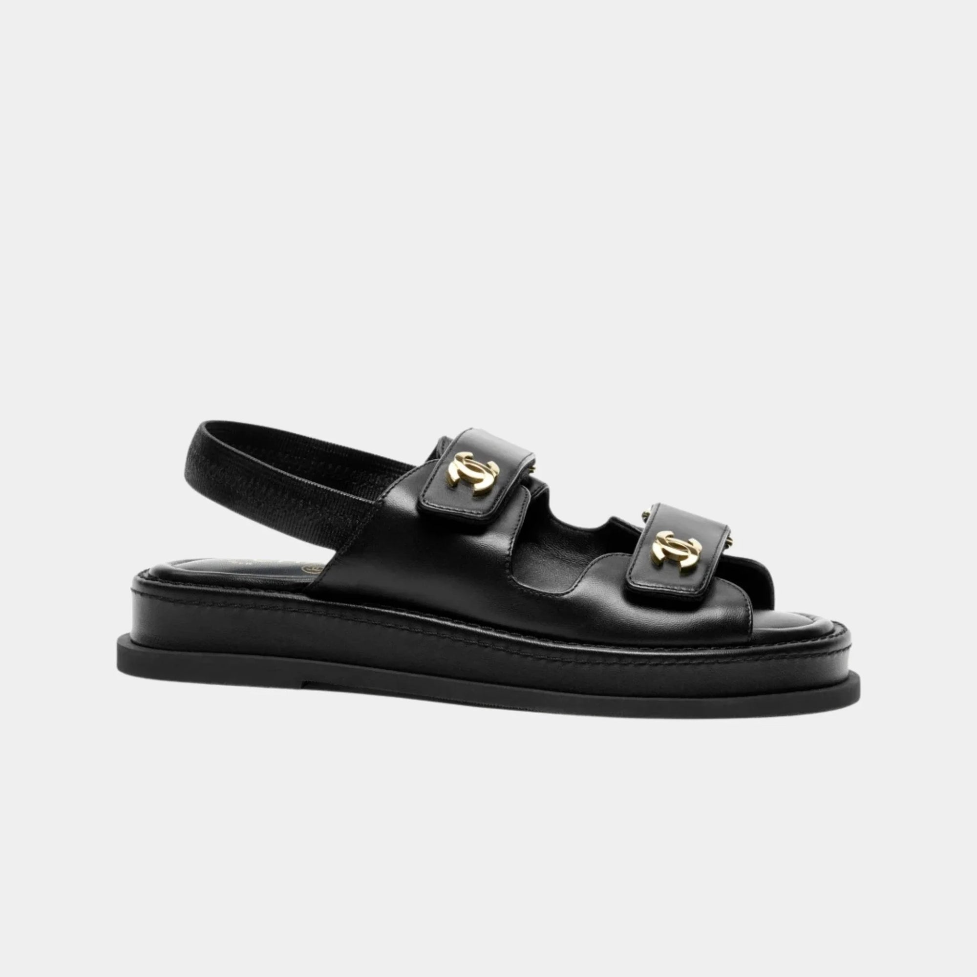 Sandals In Lambskin Black Chanel оригінал – Купити в Україні – боковий вид