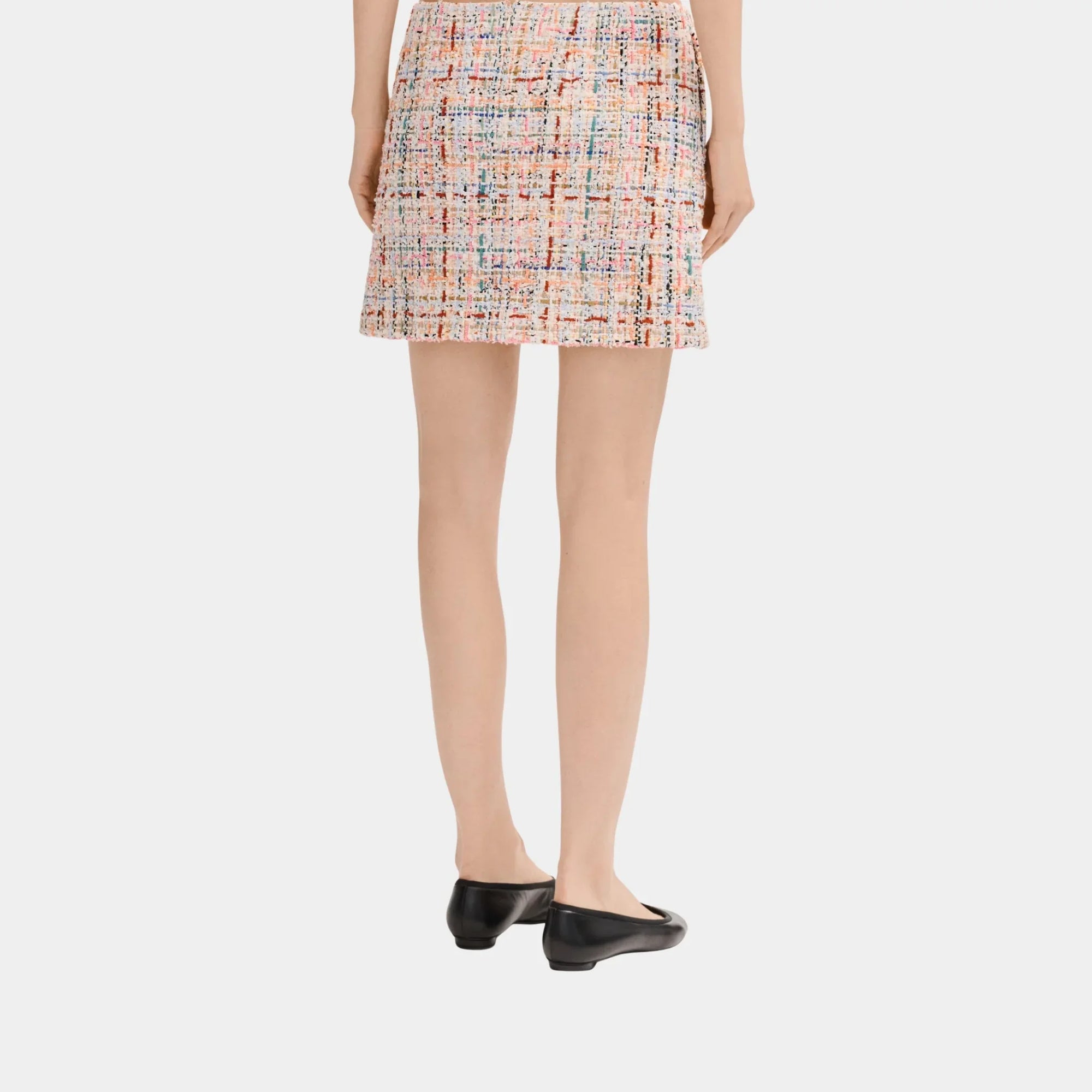Short Skirt In Multicolor Cotton Tweed Chanel – Гарантія оригінальності – вид ззаду