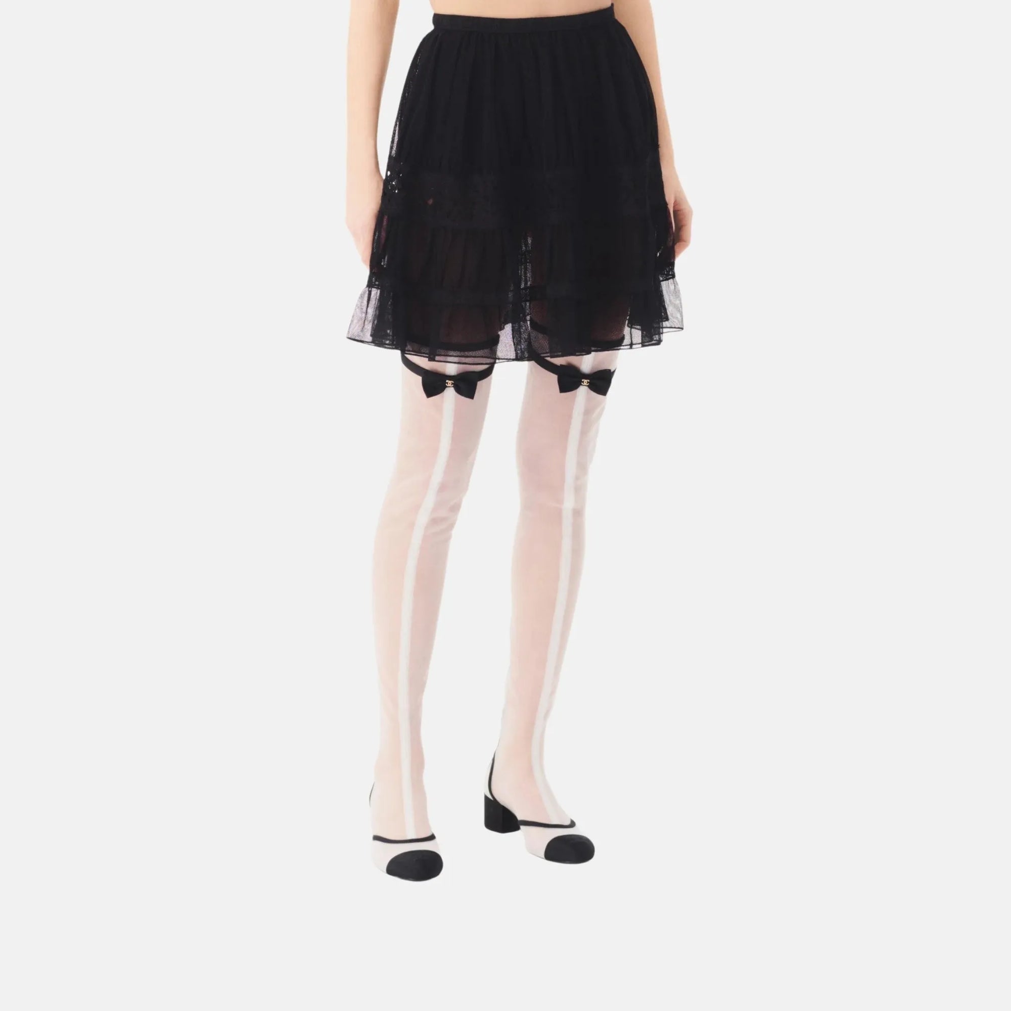 Оригінальна Skirt In Cotton Tulle Chanel – вид ззаду