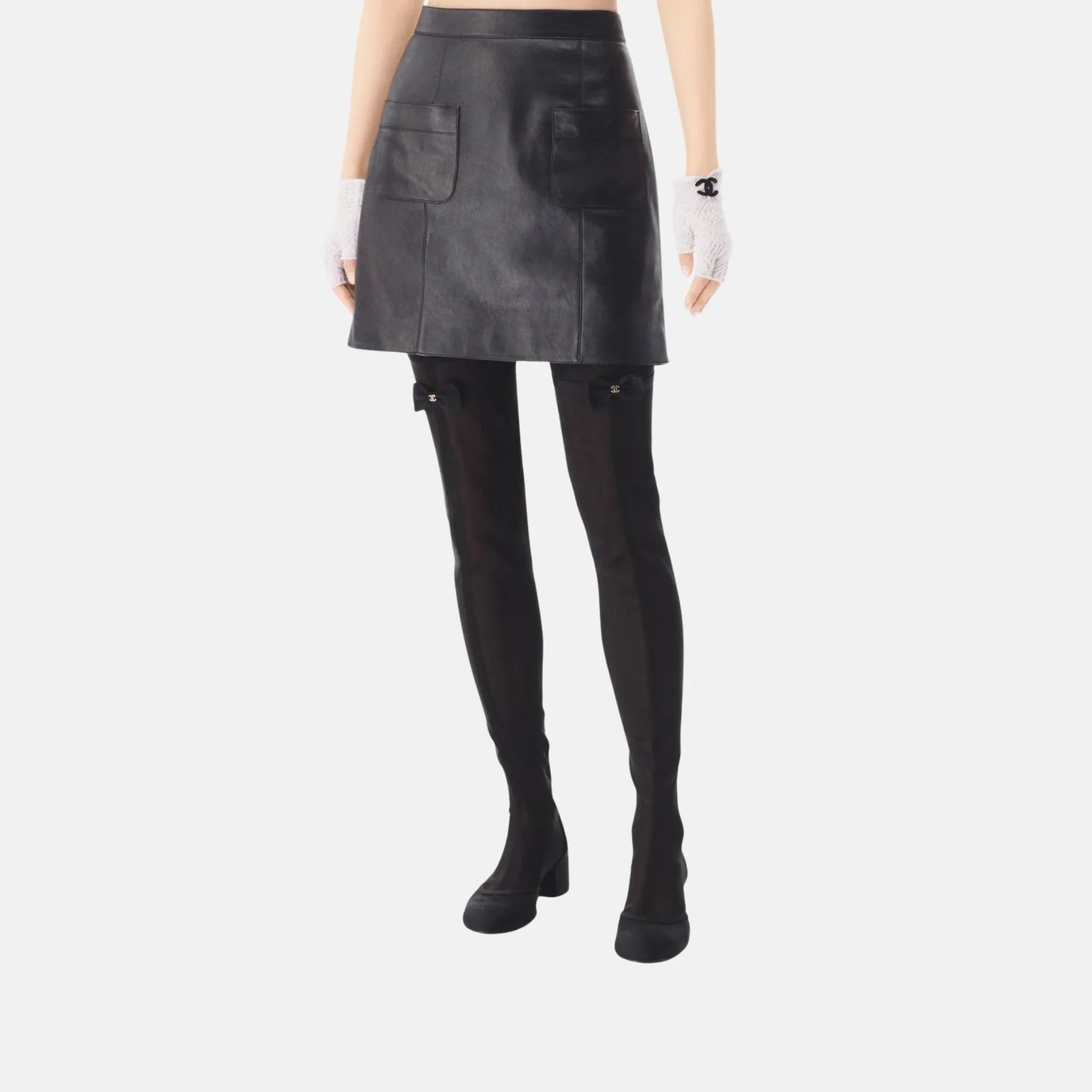 Skirt In Lambskin Chanel оригінал – Купити в Україні – вид ззаду