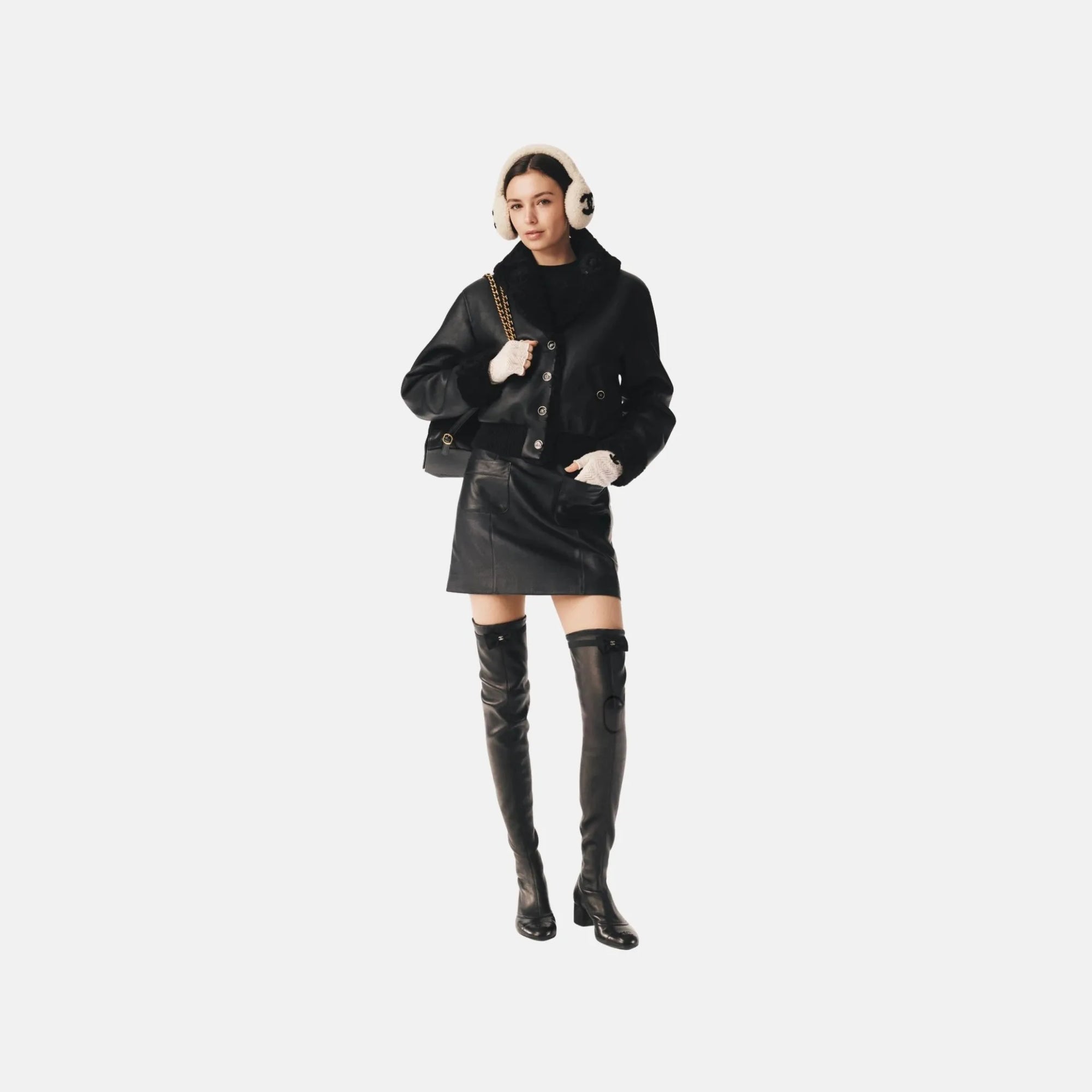 Skirt In Lambskin Chanel оригінал – Купити в Україні – боковий вид