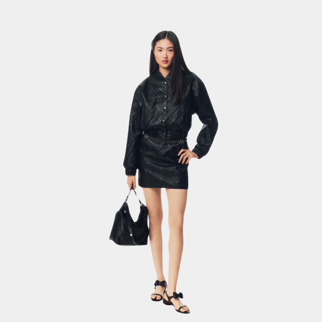 Оригінальна Skirt Lambskin Black Chanel – боковий вид