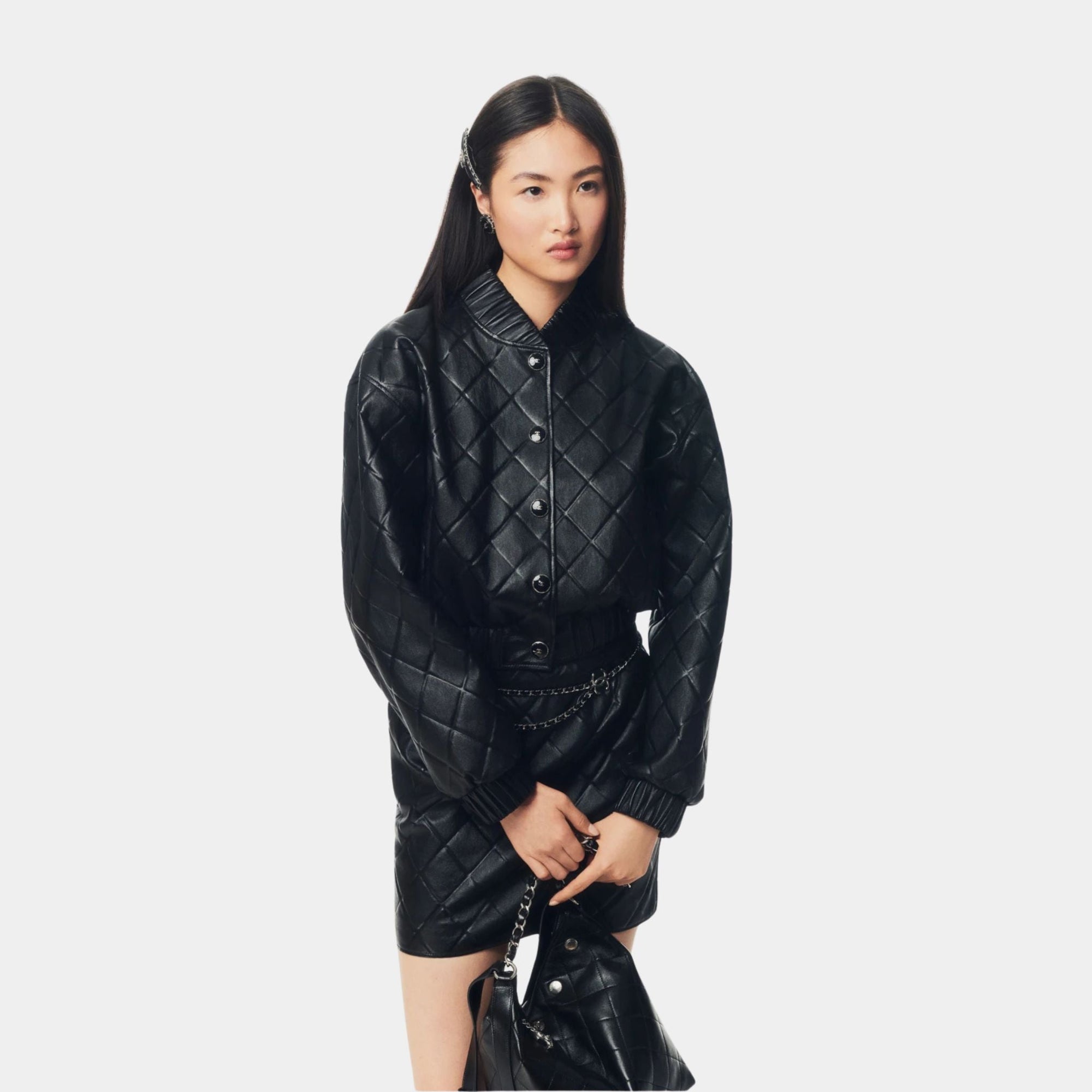 Оригінальна Skirt Lambskin Black Chanel – детальний вид