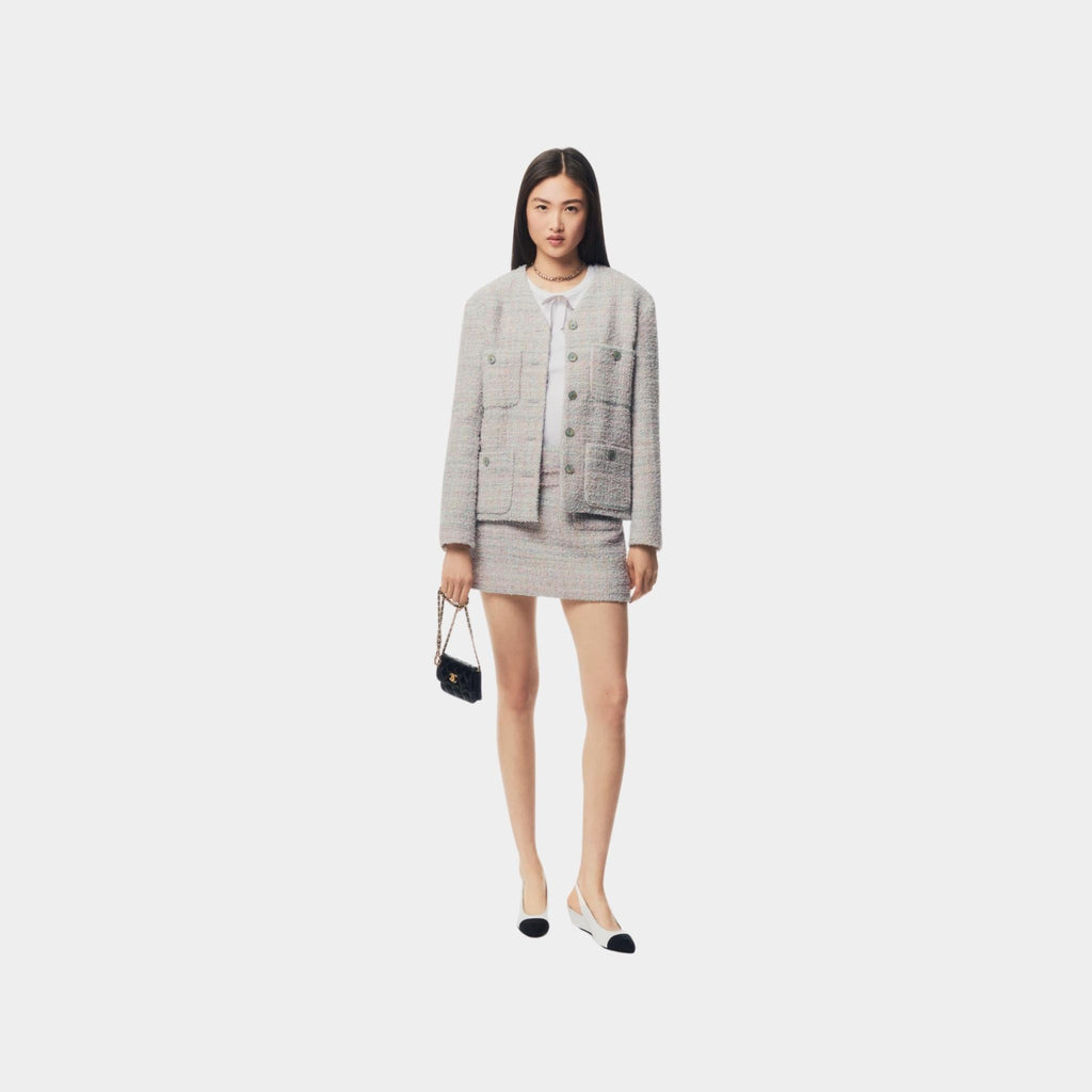 Оригінальна Skirt Tweed Multicolour Chanel – боковий вид