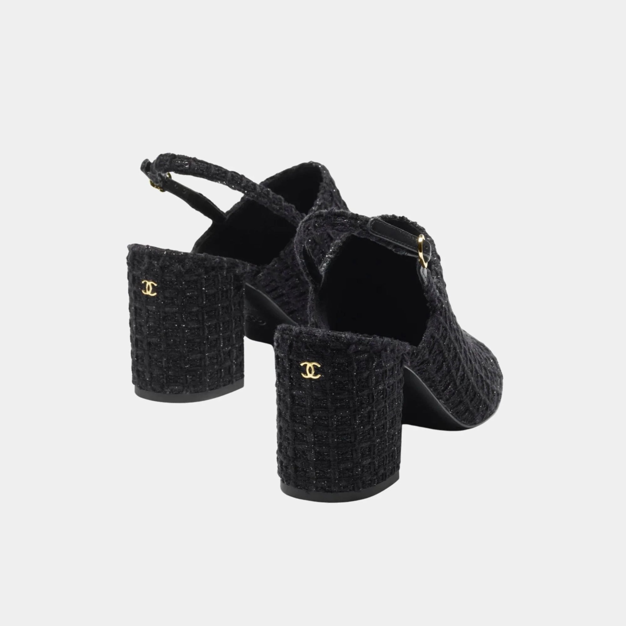 Оригінальна Slingback In Cotton Tweed & Grosgrain Chanel – детальний вид