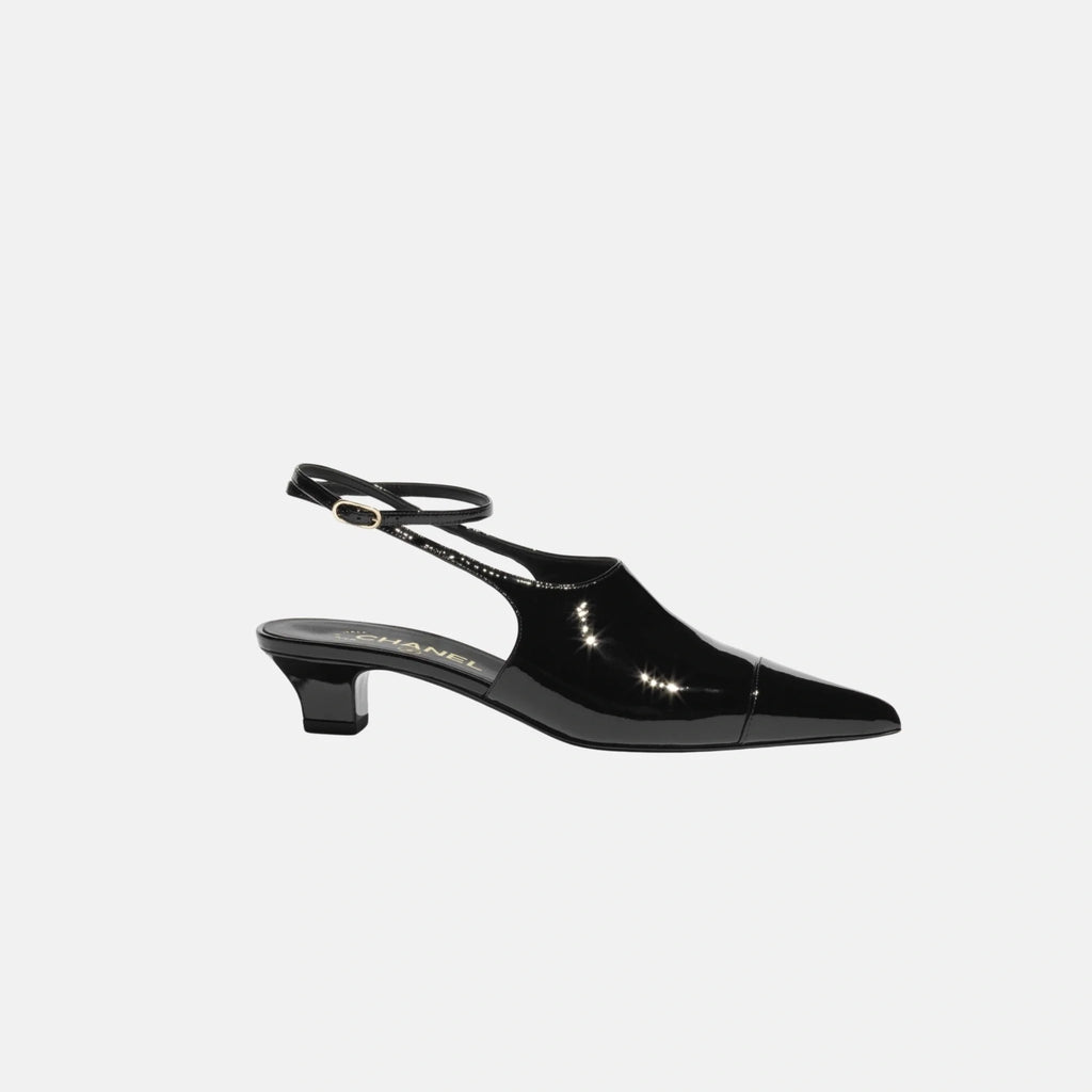 Slingback In Patent Calfskin Chanel оригінал – Купити в Україні – боковий вид