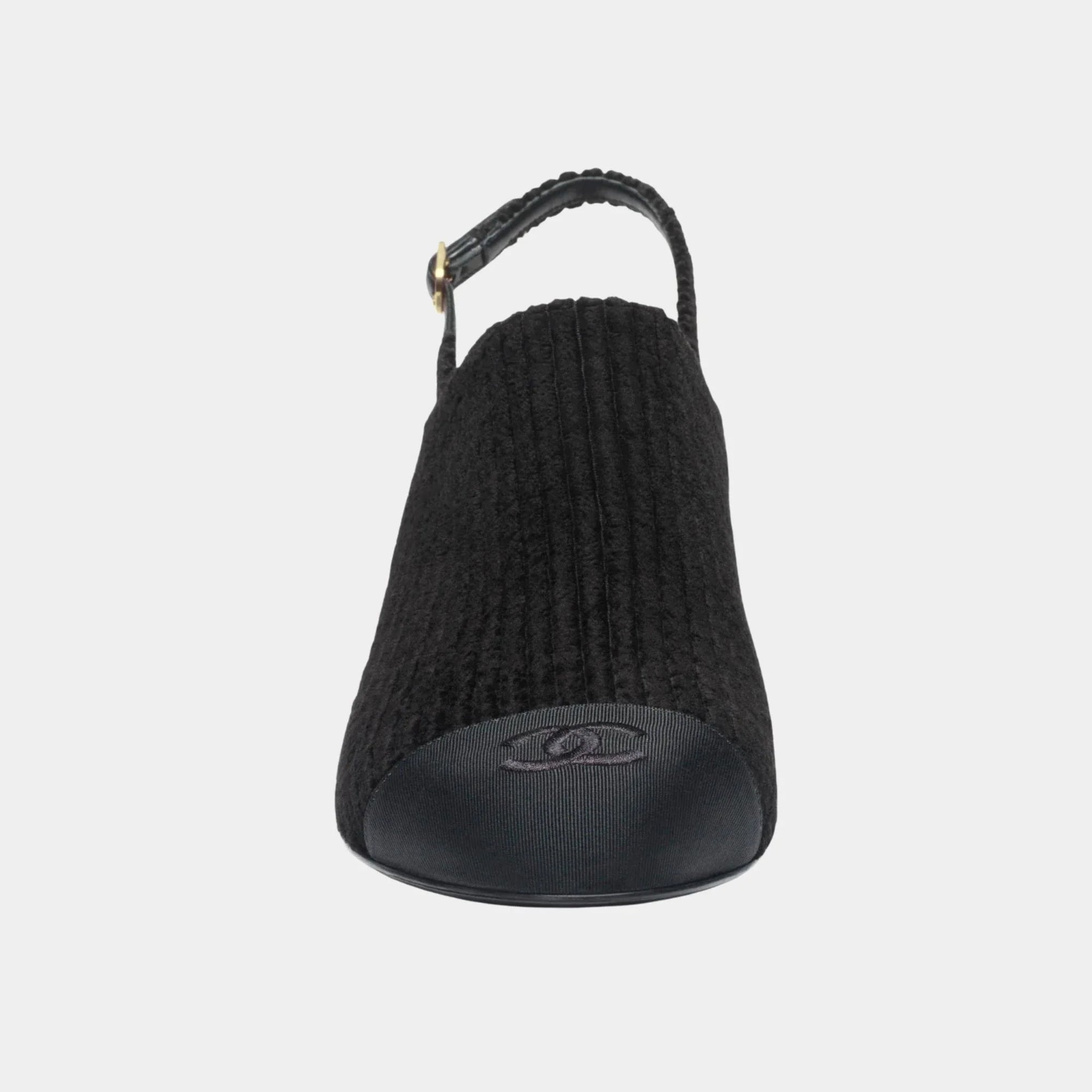 Slingbacks Corduroy & Grosgrain Chanel – Гарантія оригінальності – вид ззаду