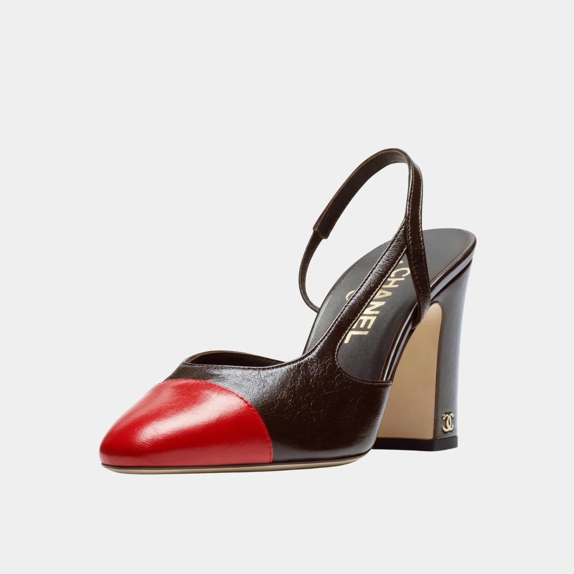 Оригінальна Slingbacks In Crumpled Shiny Lambskin Chanel – детальний вид