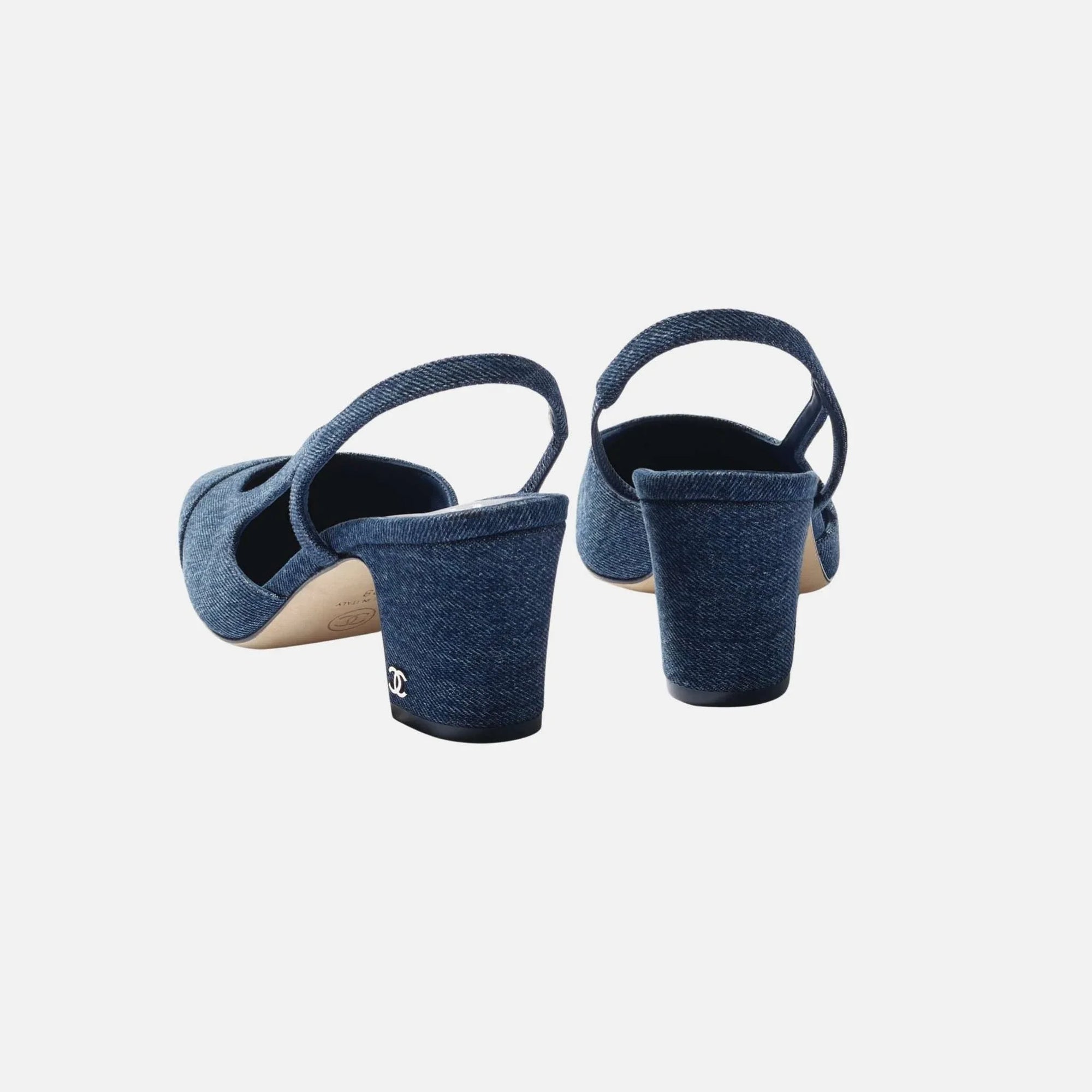 Heeled Slingbacks In Denim Chanel оригінал – Купити в Україні – детальний вид