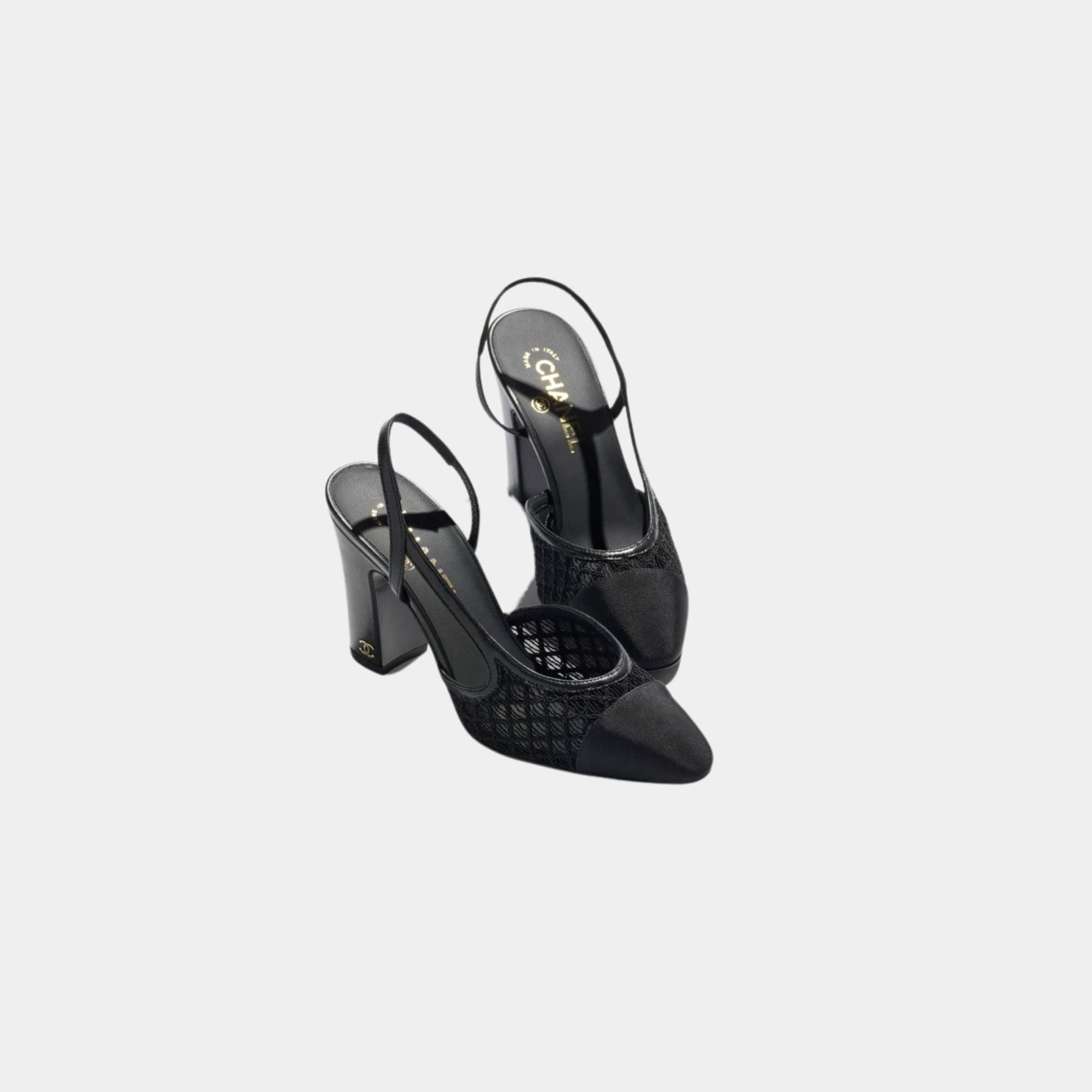 Slingbacks In Embroidery And Grosgrain Chanel – Гарантія оригінальності – детальний вид