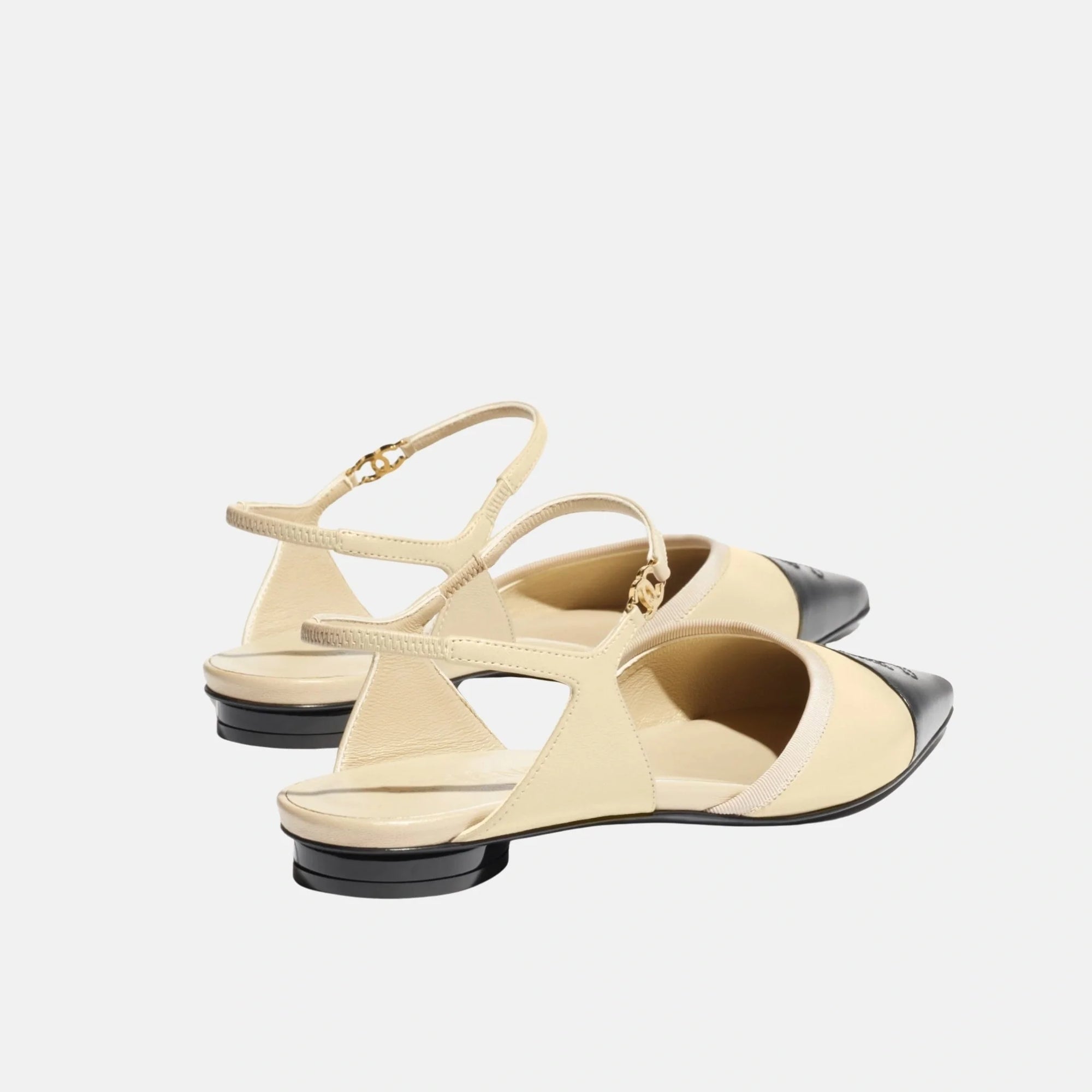 Slingbacks Beige In Iridescent Lambskin Chanel – Гарантія оригінальності – детальний вид