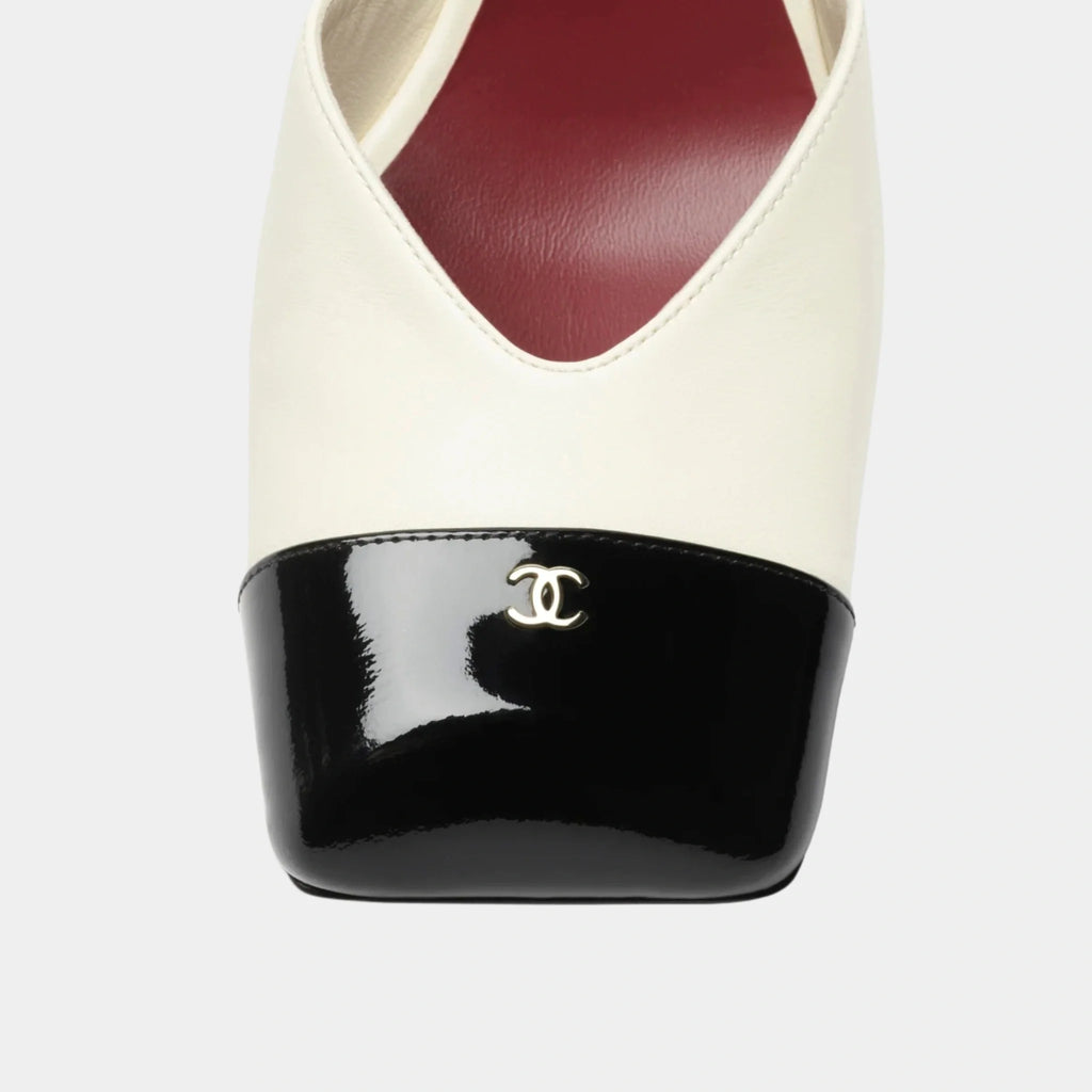 Оригінальна Slingbacks In Lambskin And Patent Calfskin Chanel – детальний вид