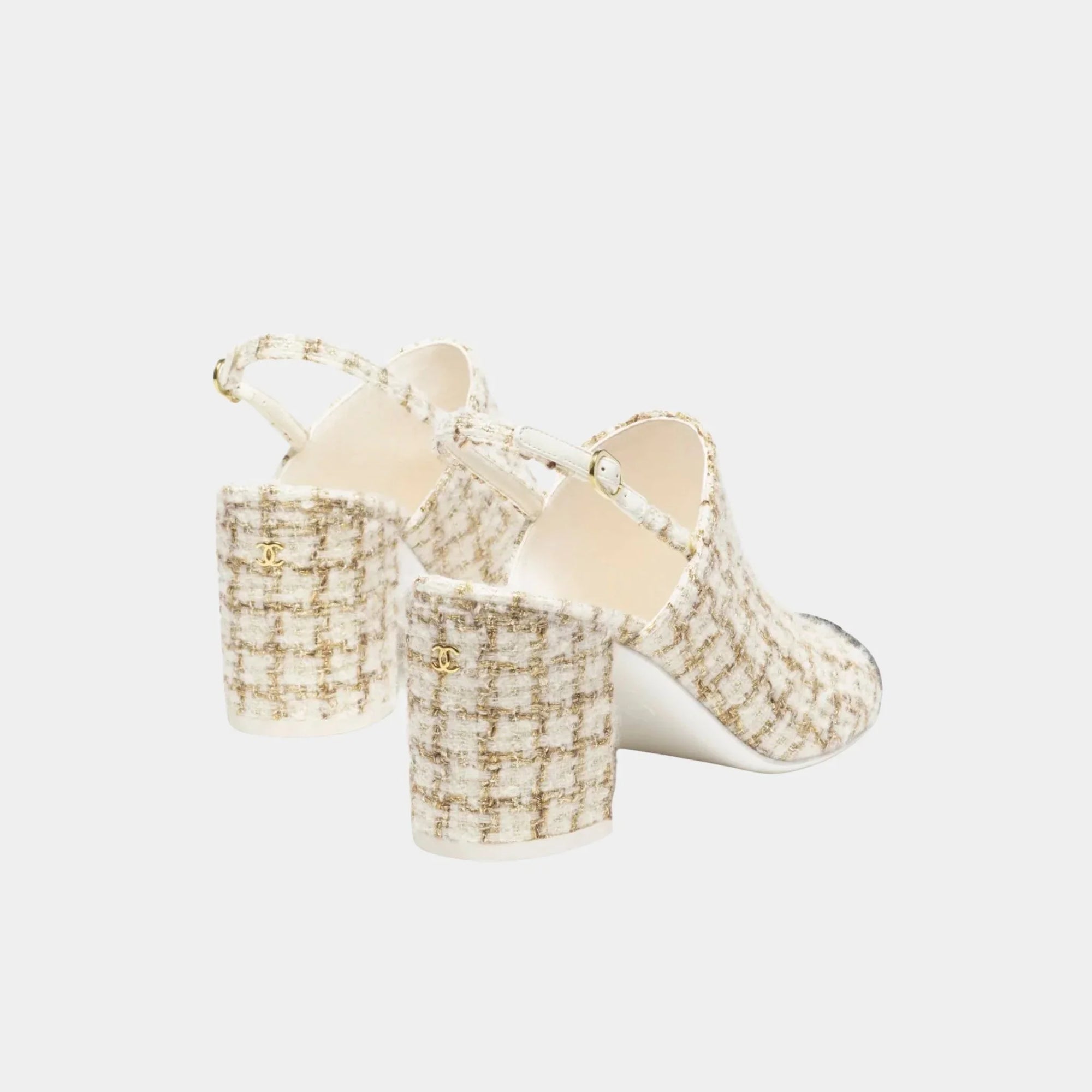 Slingbacks In Wool, Mohair Tweed & Grosgrain Chanel оригінал – Купити в Україні – детальний вид