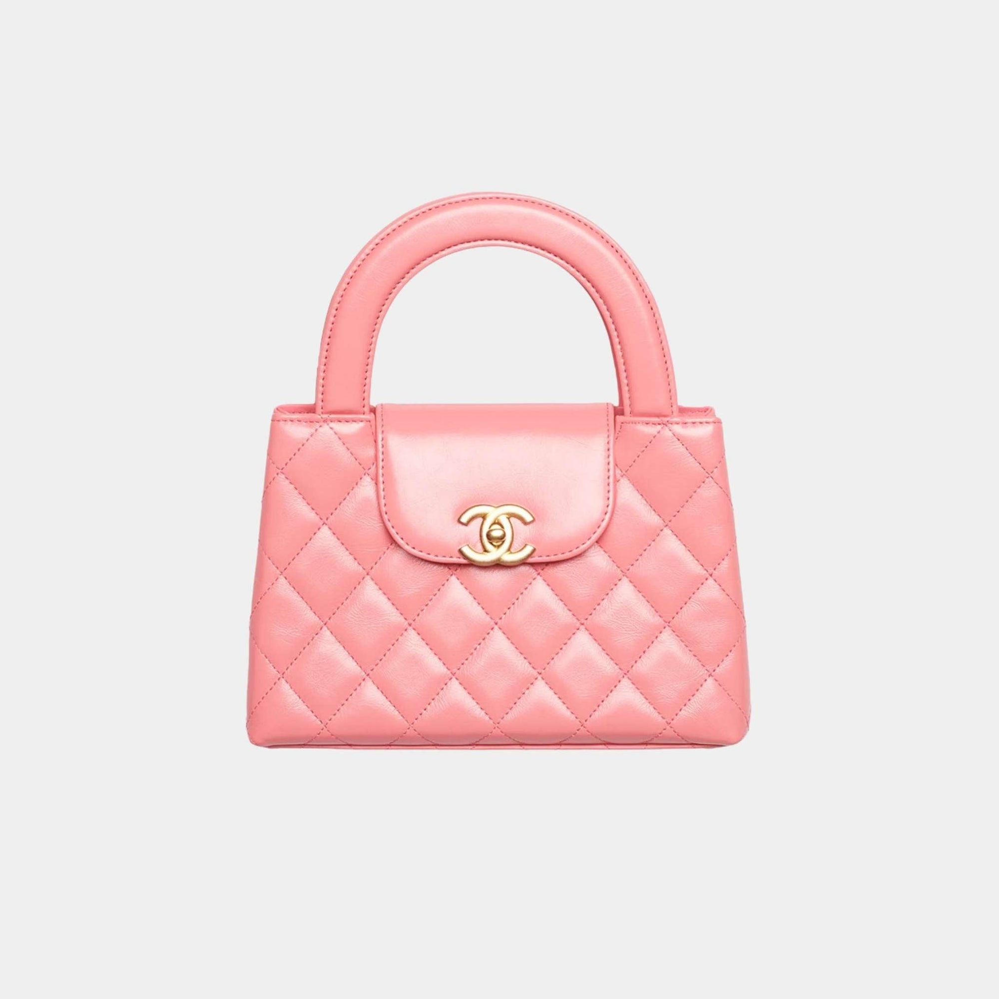 Small Cabas Pink Calfskin Chanel оригінал – Купити в Україні – боковий вид