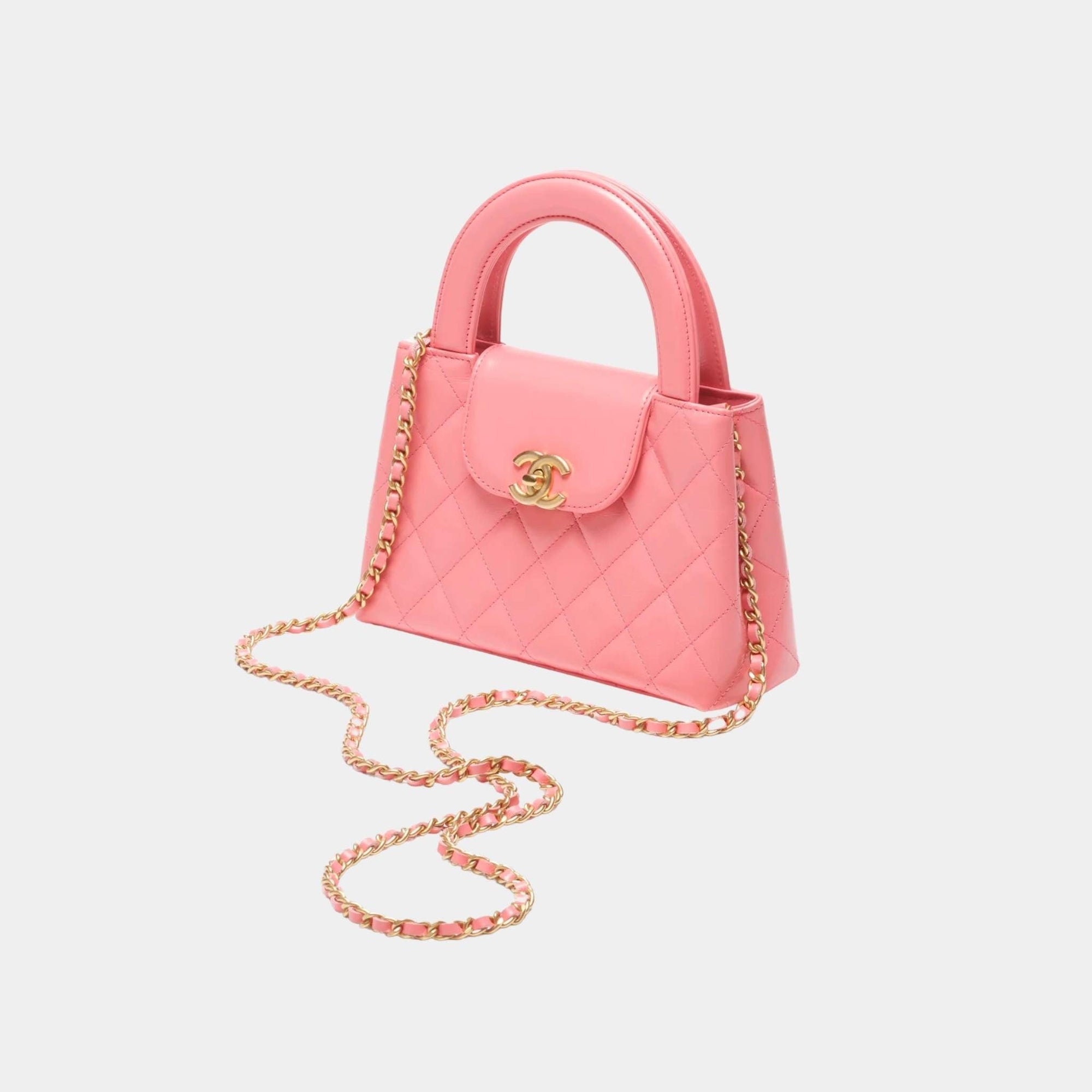 Small Cabas Pink Calfskin Chanel оригінал – Купити в Україні – вид ззаду