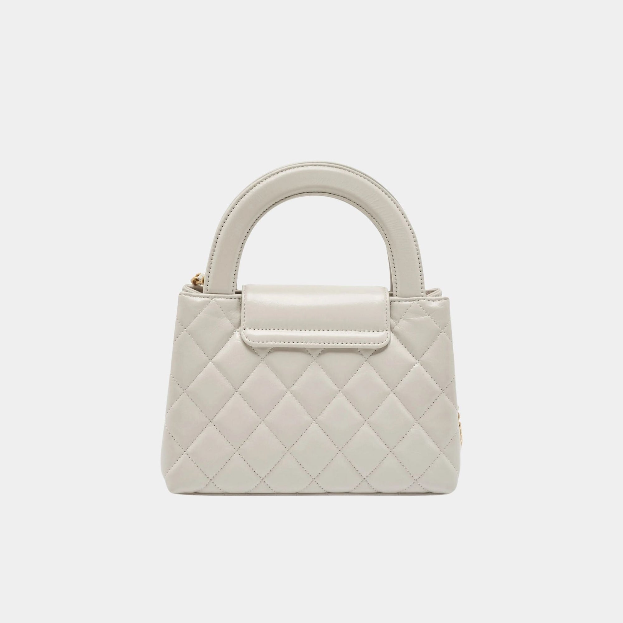 Оригінальна Small Cabas White Calfskin Chanel – вид ззаду