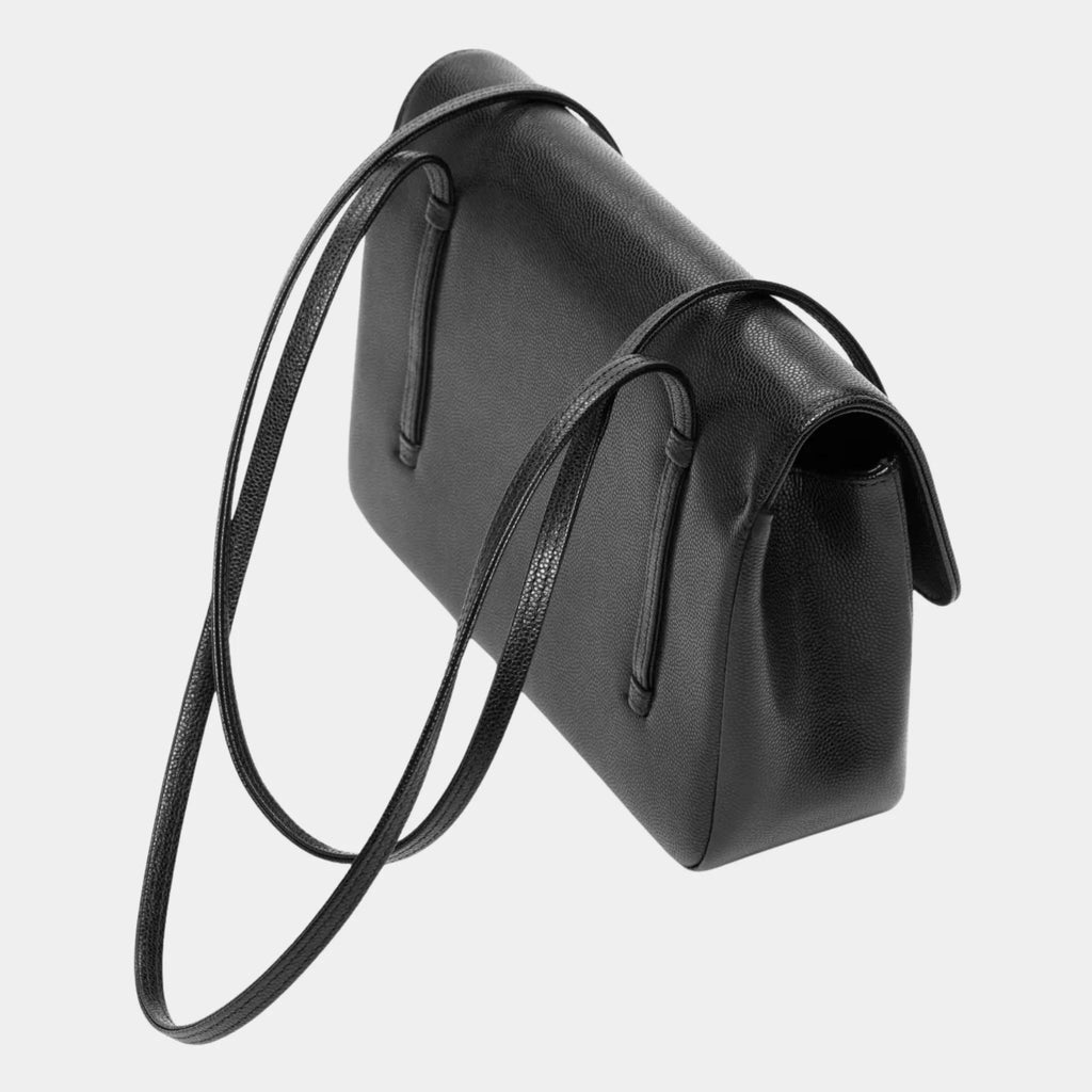 Small Flap Bag Glossy Grained Calfskin & Gold-Tone Metal Black Chanel – Гарантія оригінальності – вид ззаду
