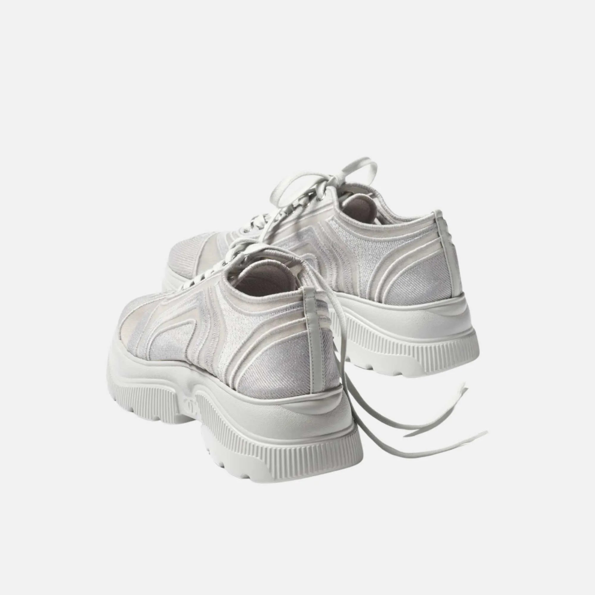 Sneakers In Mesh And Mixed Fibers Chanel – Гарантія оригінальності – вид ззаду