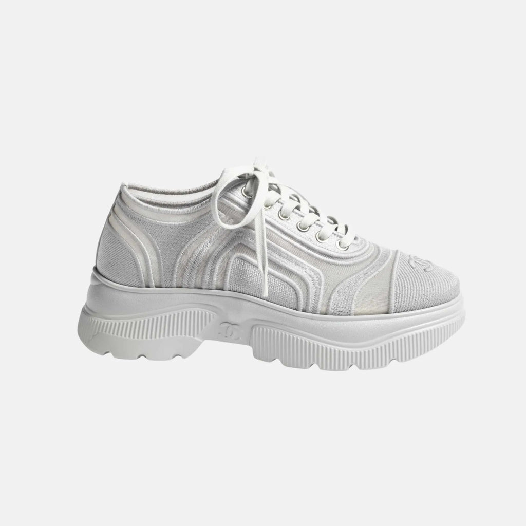 Sneakers In Mesh And Mixed Fibers Chanel – Гарантія оригінальності – боковий вид