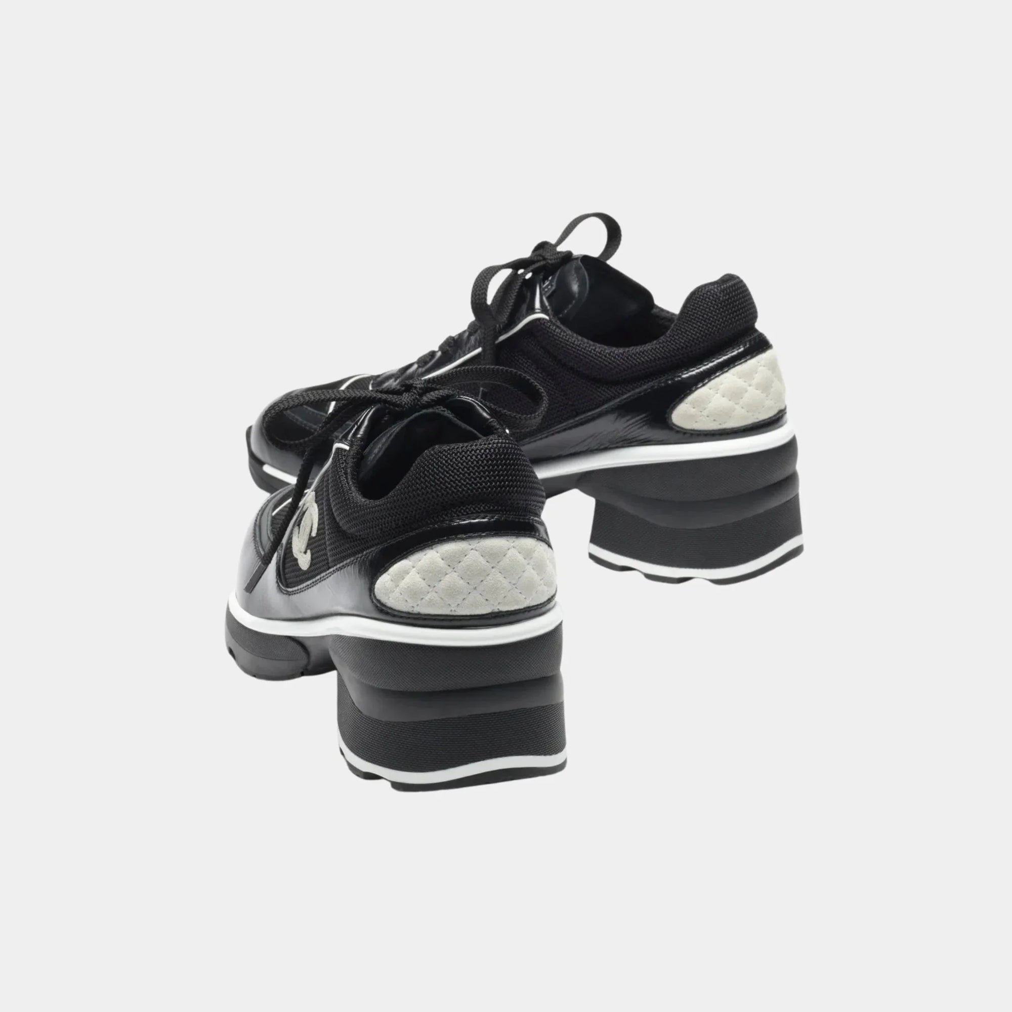 Sneakers In Mixed Fibers Shiny And Suede Calfskin Chanel – Гарантія оригінальності – детальний вид