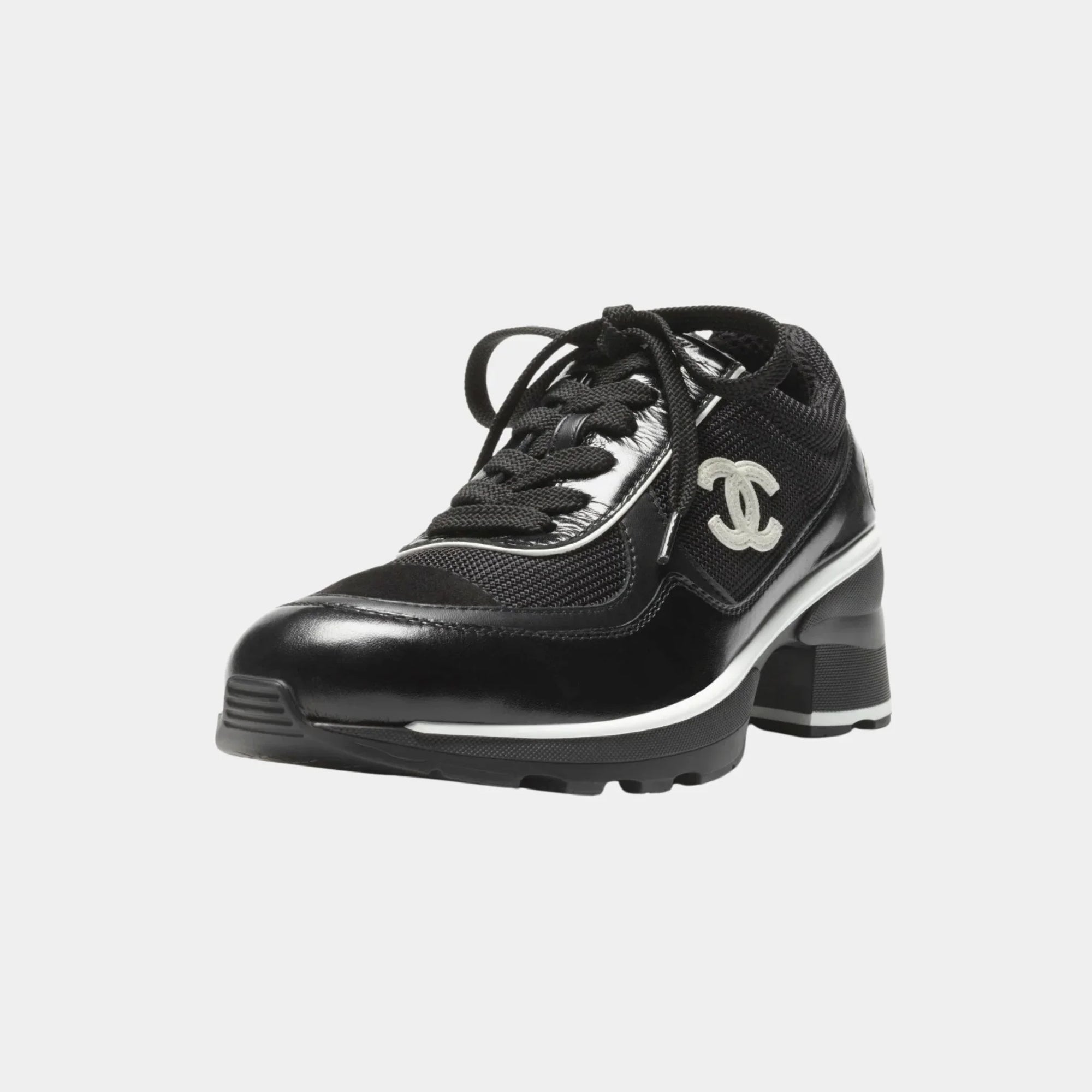 Sneakers In Mixed Fibers Shiny And Suede Calfskin Chanel – Гарантія оригінальності – вид ззаду