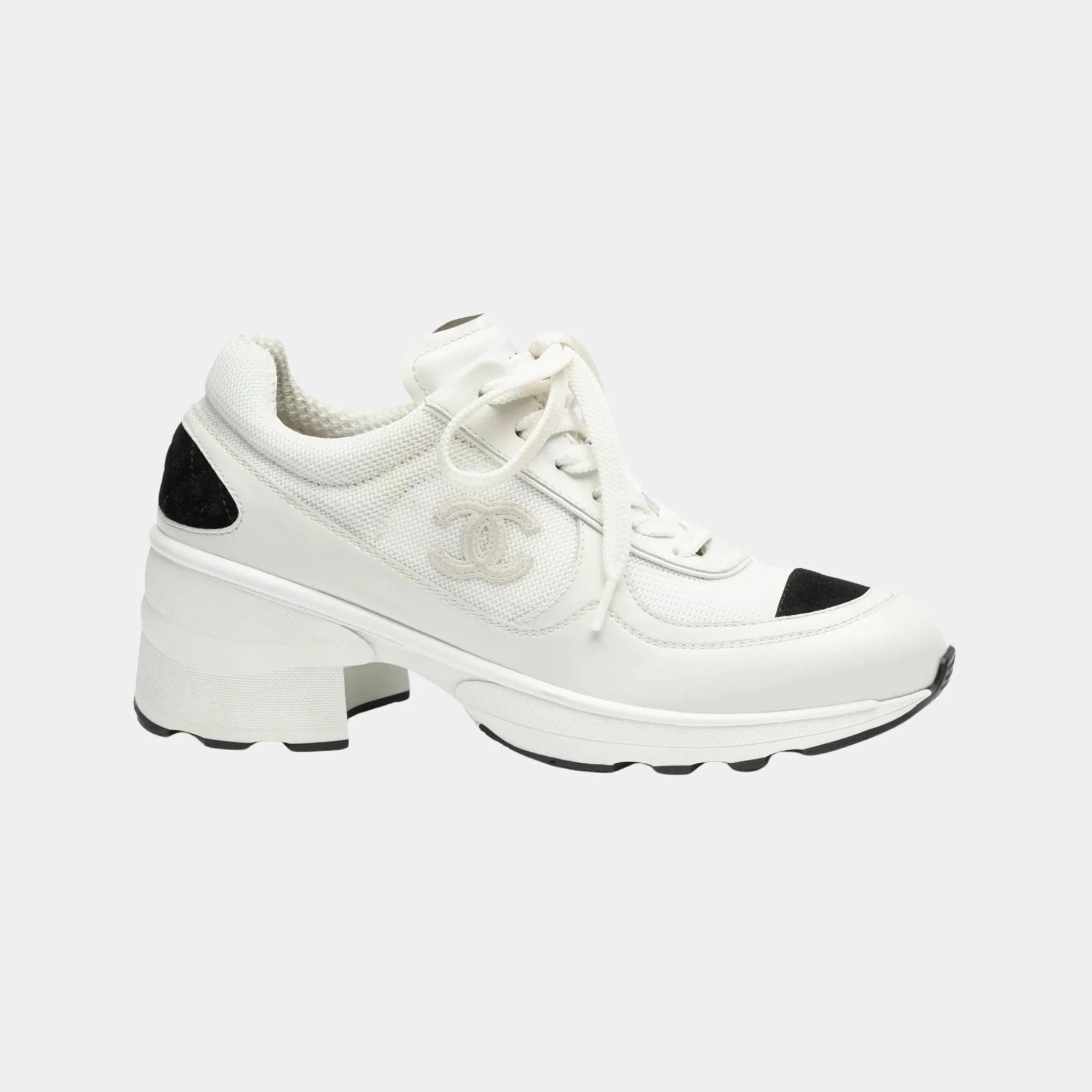 Sneakers In Mixed Fibers Shiny And Suede Calfskin Chanel – Гарантія оригінальності – збільшений вид