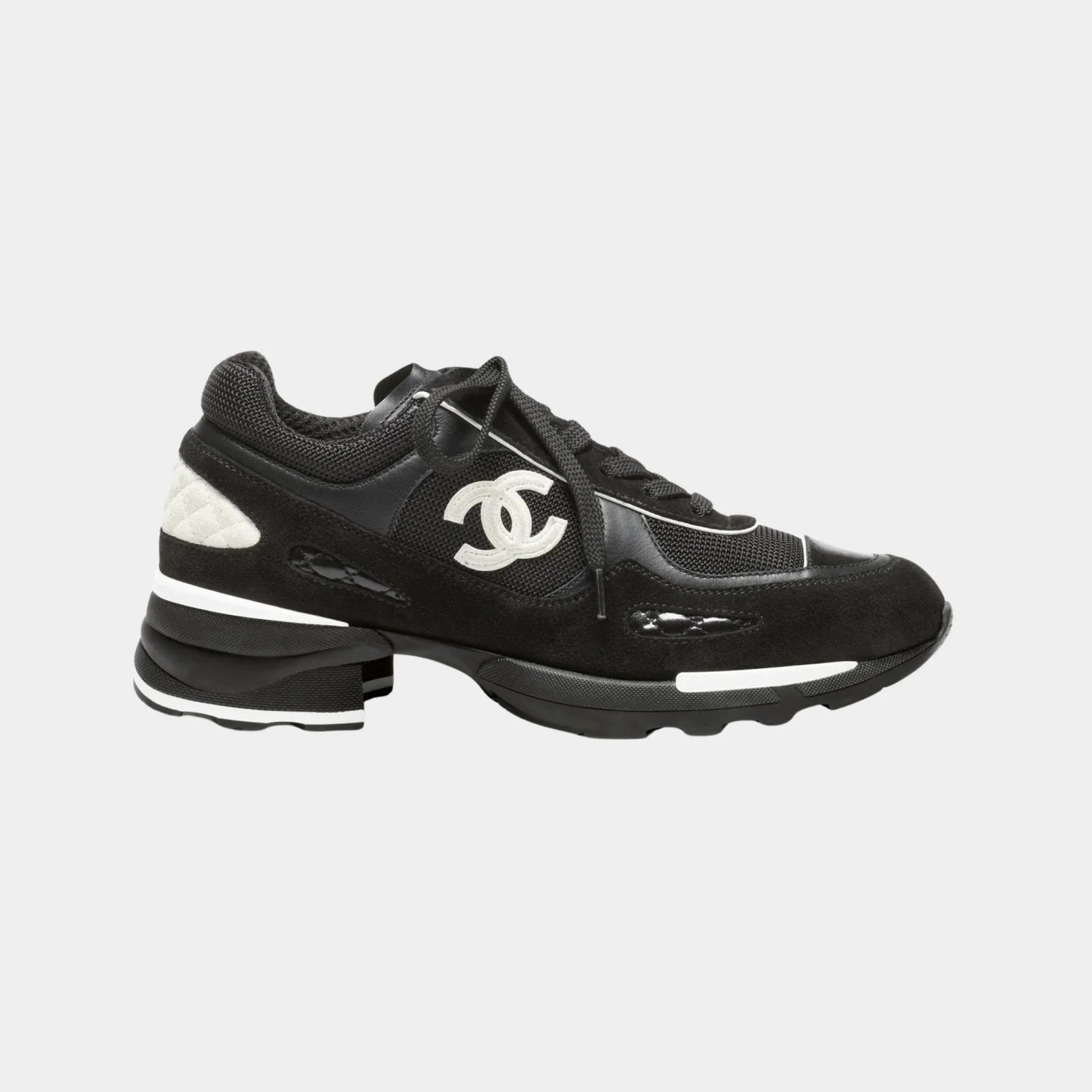 Sneakers Mixed Fibers Suede Calfskin & Calfskin Chanel оригінал – Купити в Україні – боковий вид