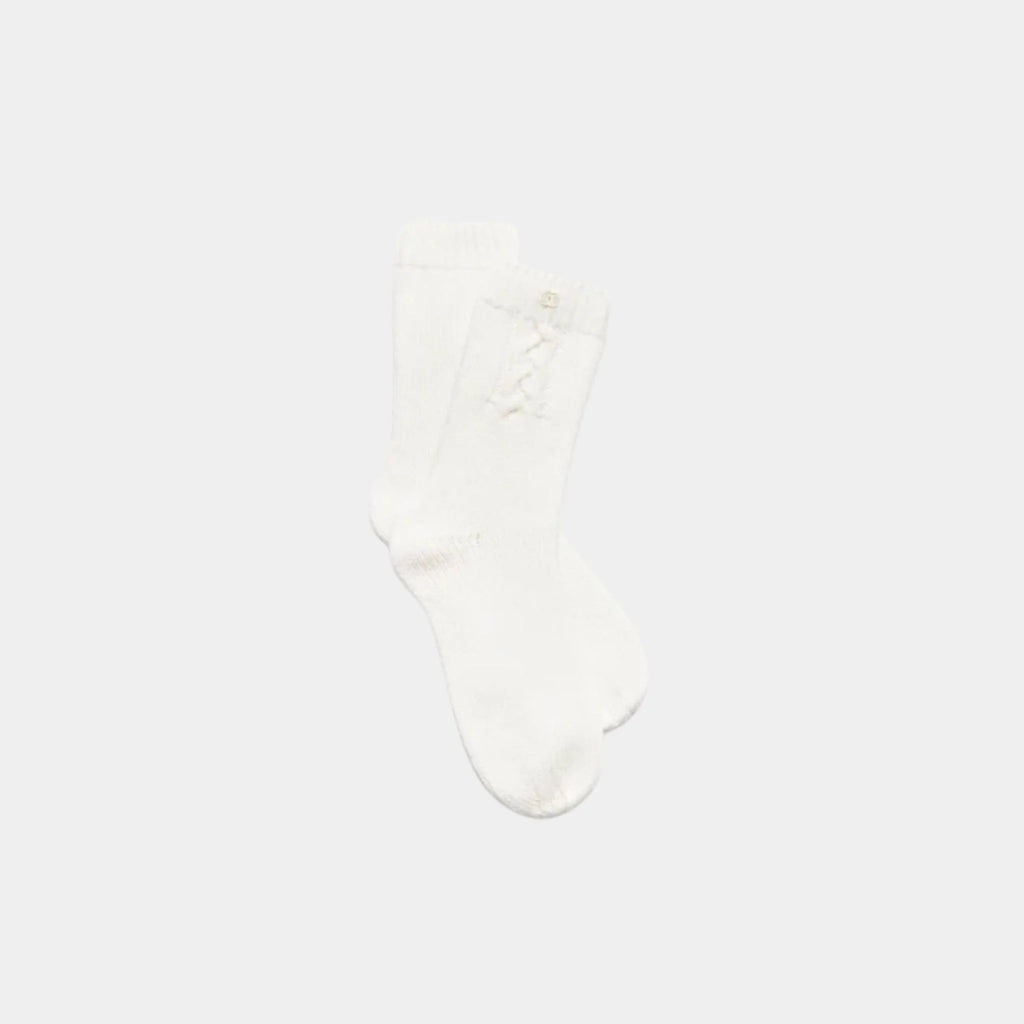 Socks Cashmere White Chanel – Гарантія оригінальності – боковий вид