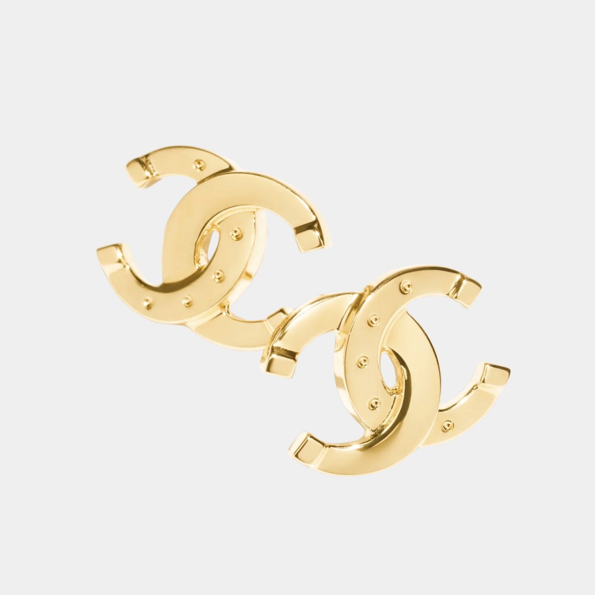 Studs Rivets CC Earrings Metal Gold Chanel оригінал – Купити в Україні – вид ззаду