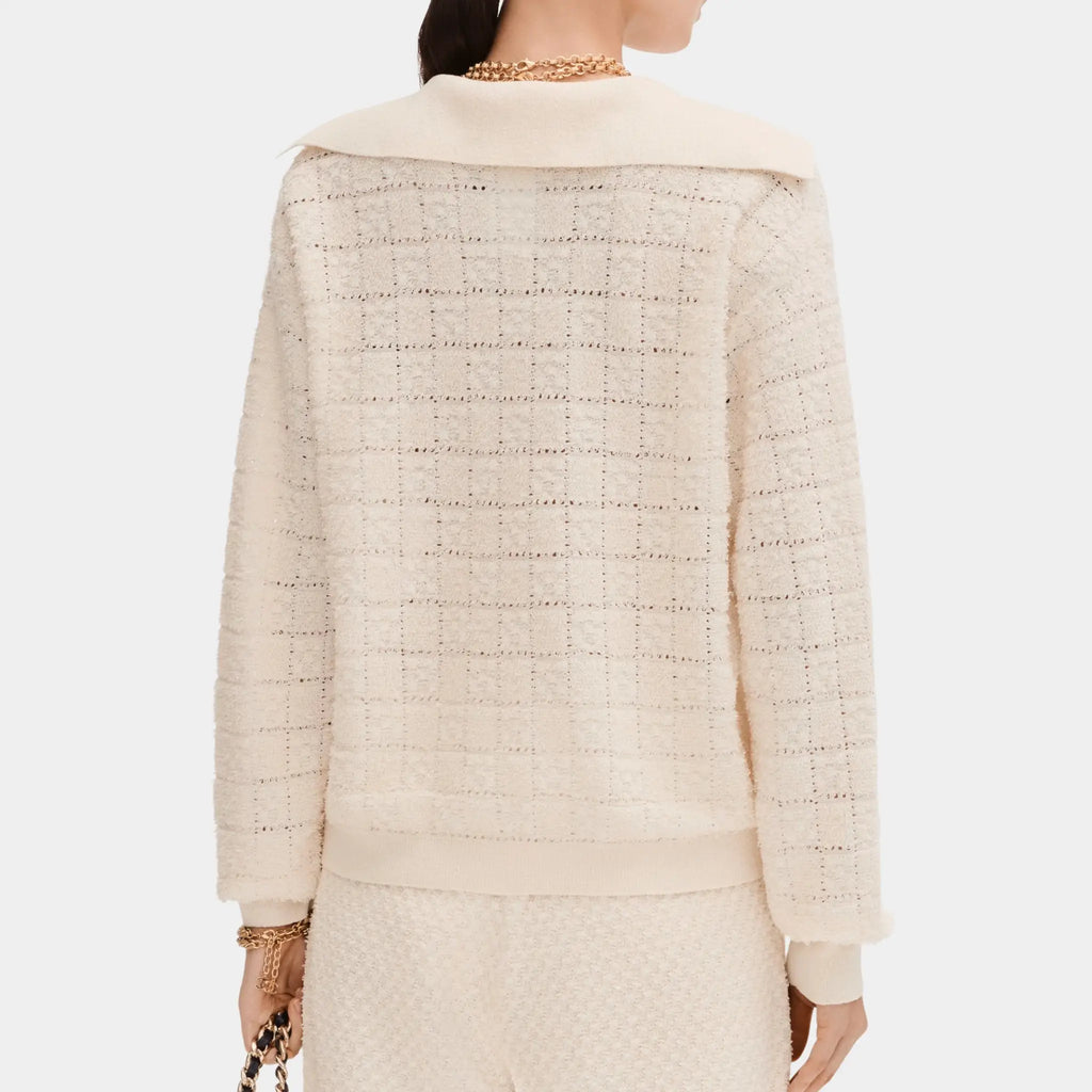 Sweater In Silk Ecru Chanel – Гарантія оригінальності – вид ззаду