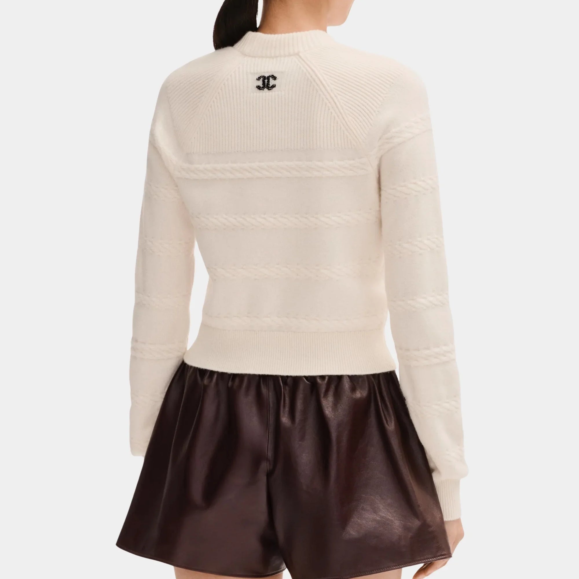 Оригінальна Sweater In Silk White Cashmere Chanel – вид ззаду